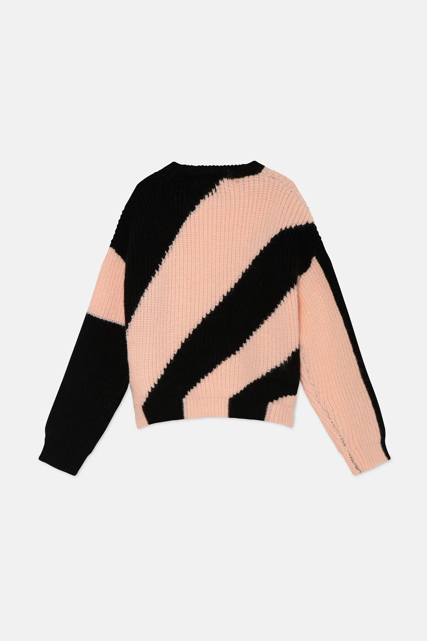 Unisex two-tone oversized knit sweater
