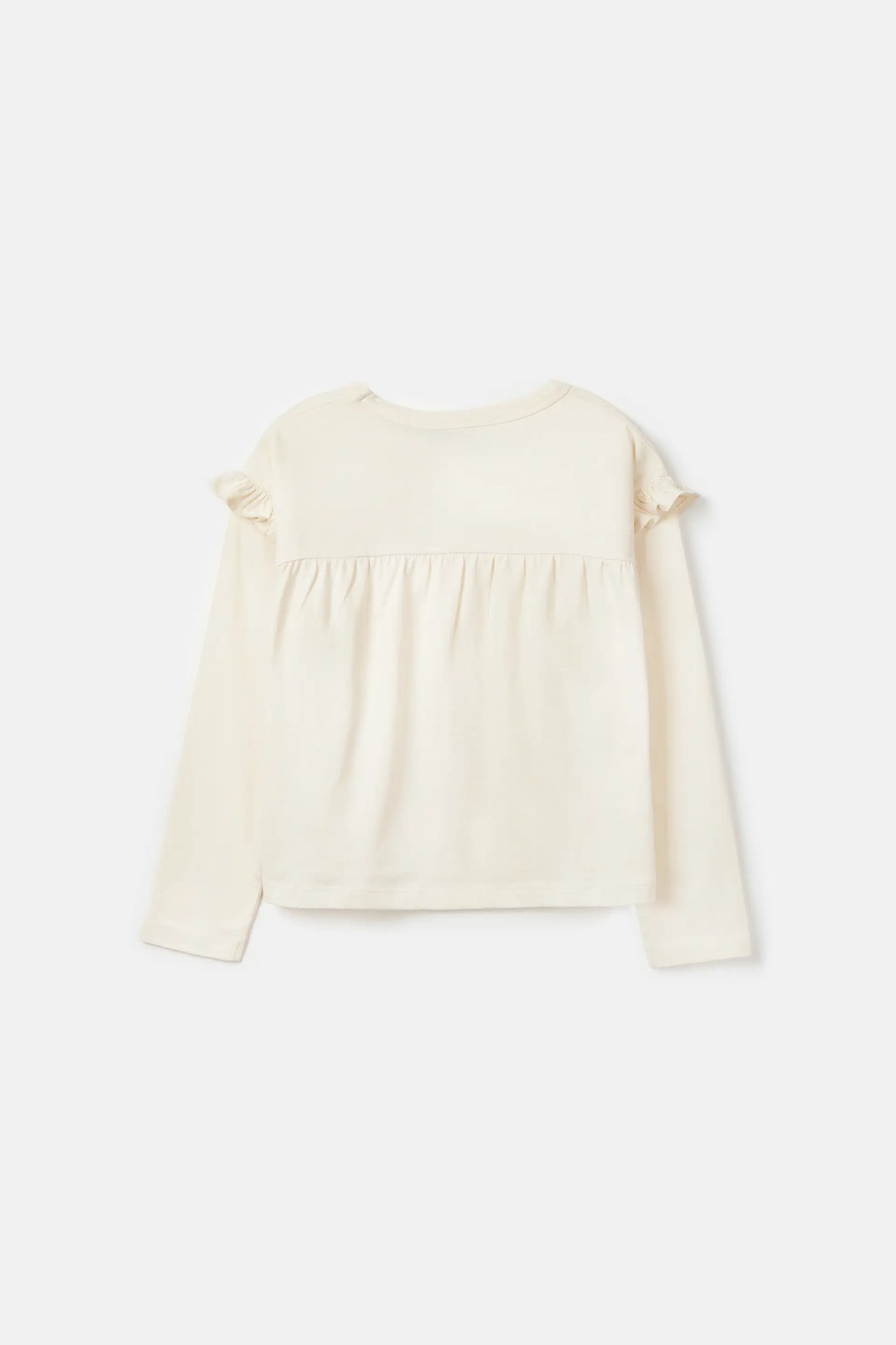 Girl's top with white ruffles