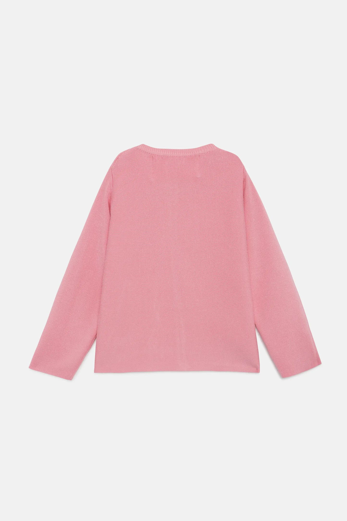 Cardigan svasato rosa da bambina