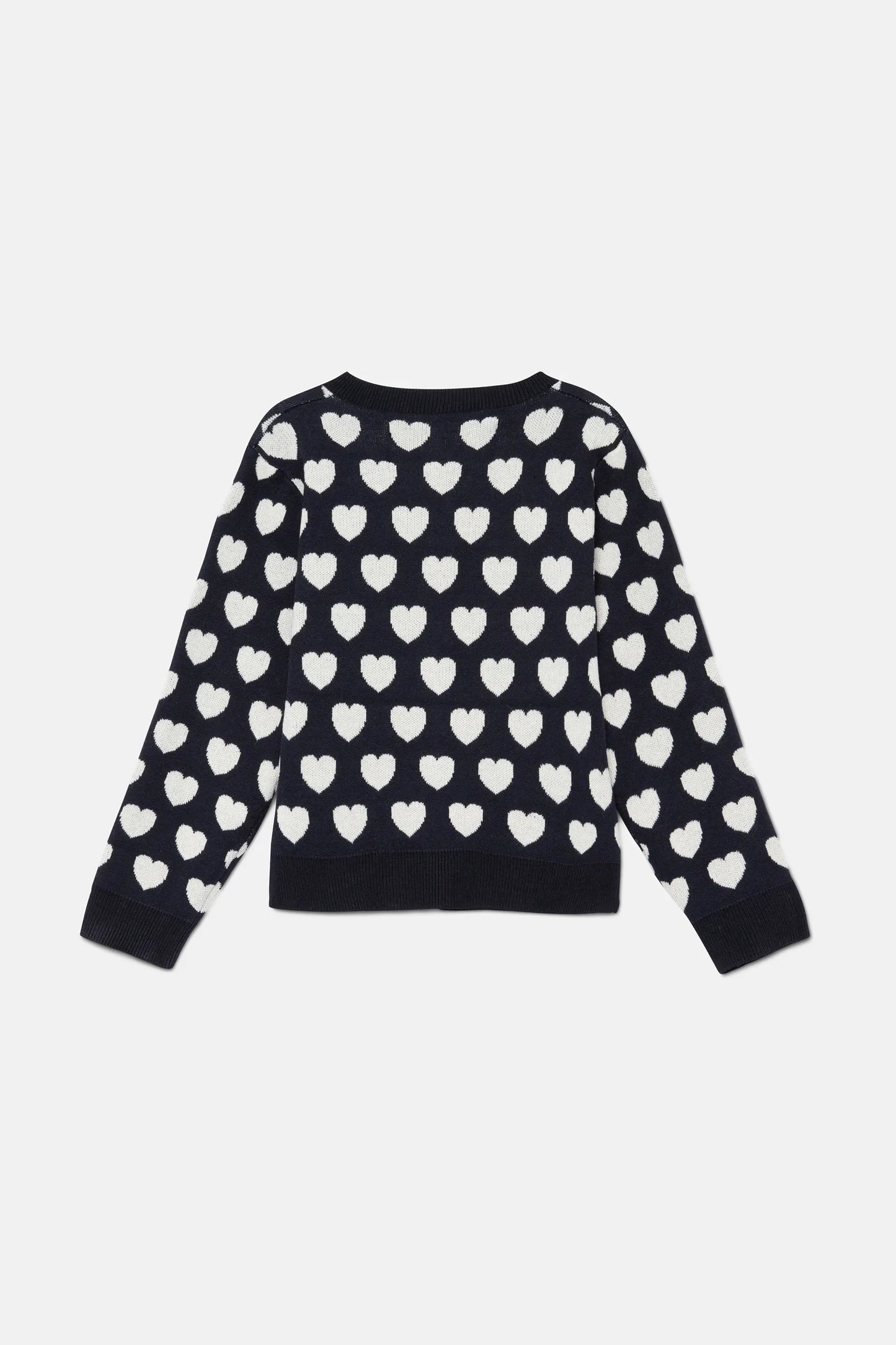 Girl's black hearts cardigan