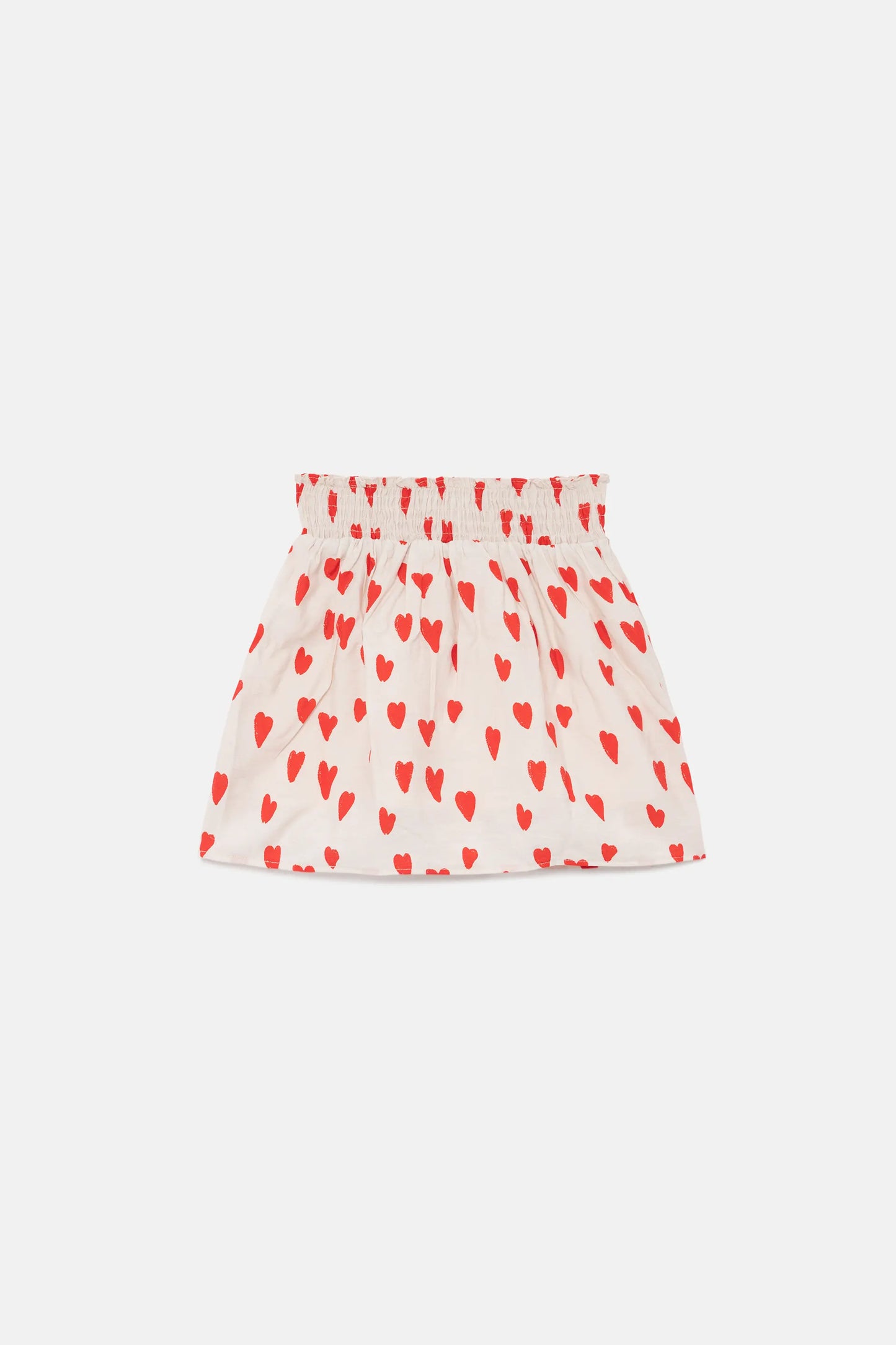 Girl's short skirt with heart print