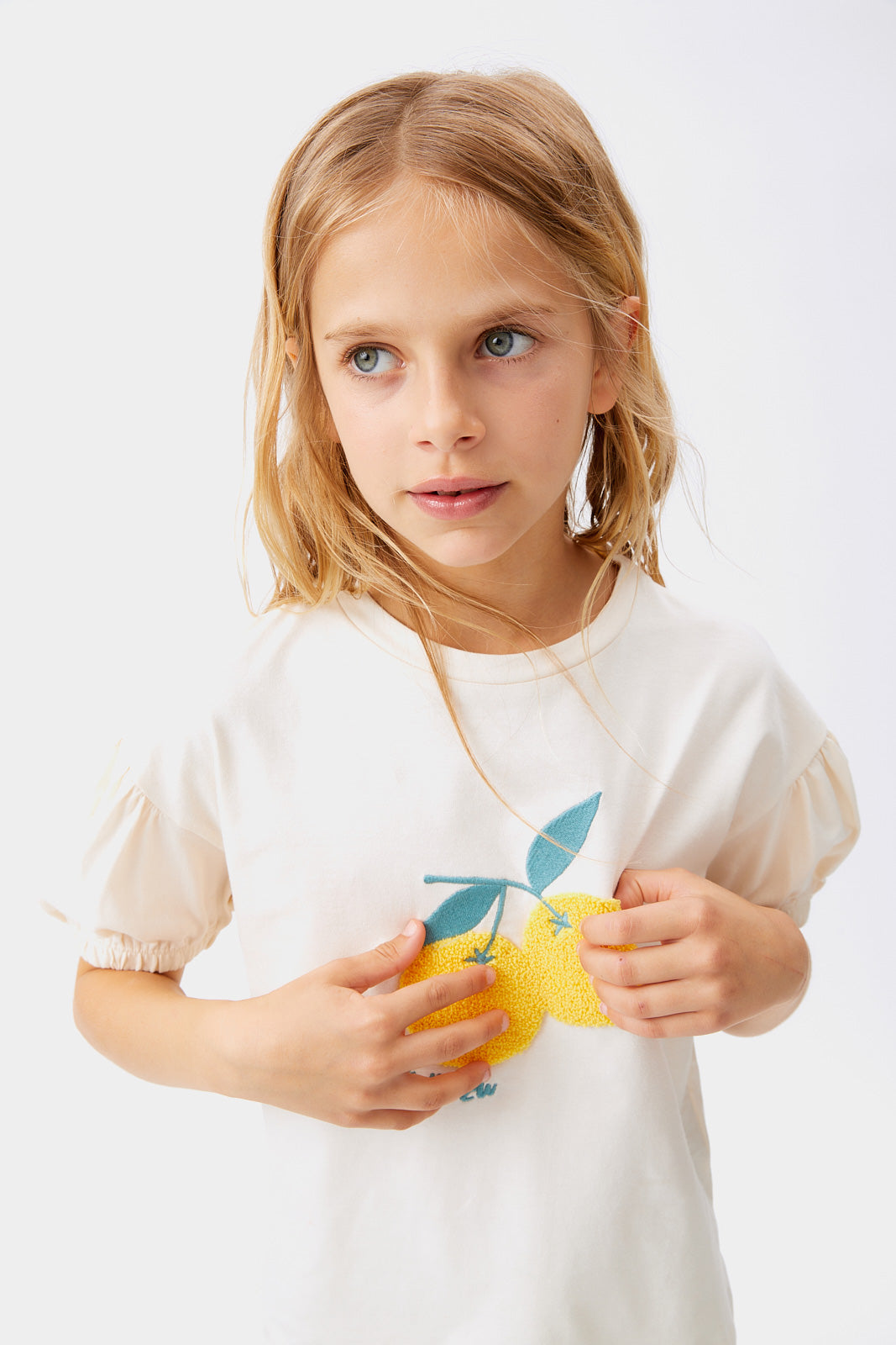 Girl's Yuzu print t-shirt
