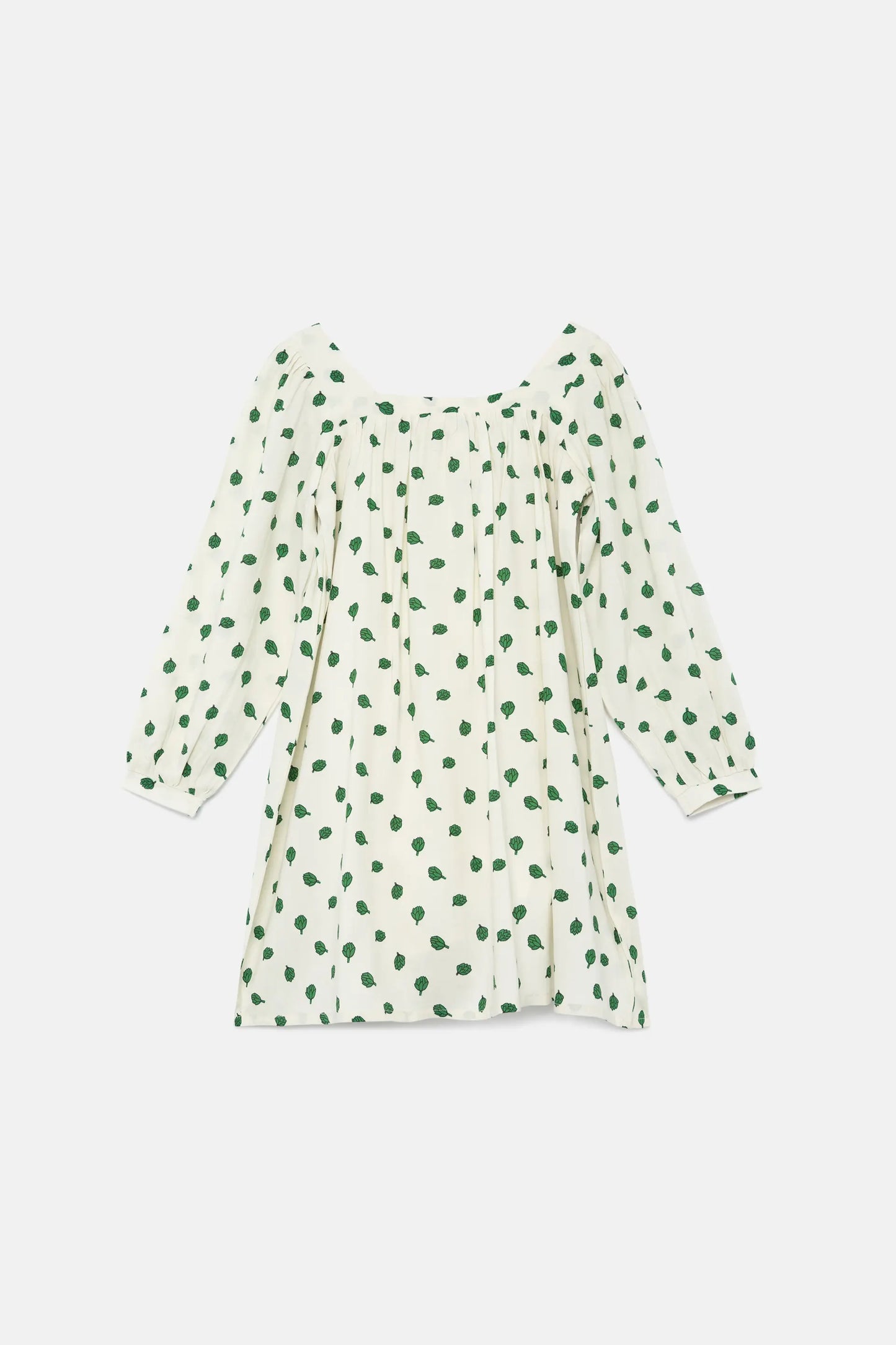 Vestido corto de niña estampado alcachofas