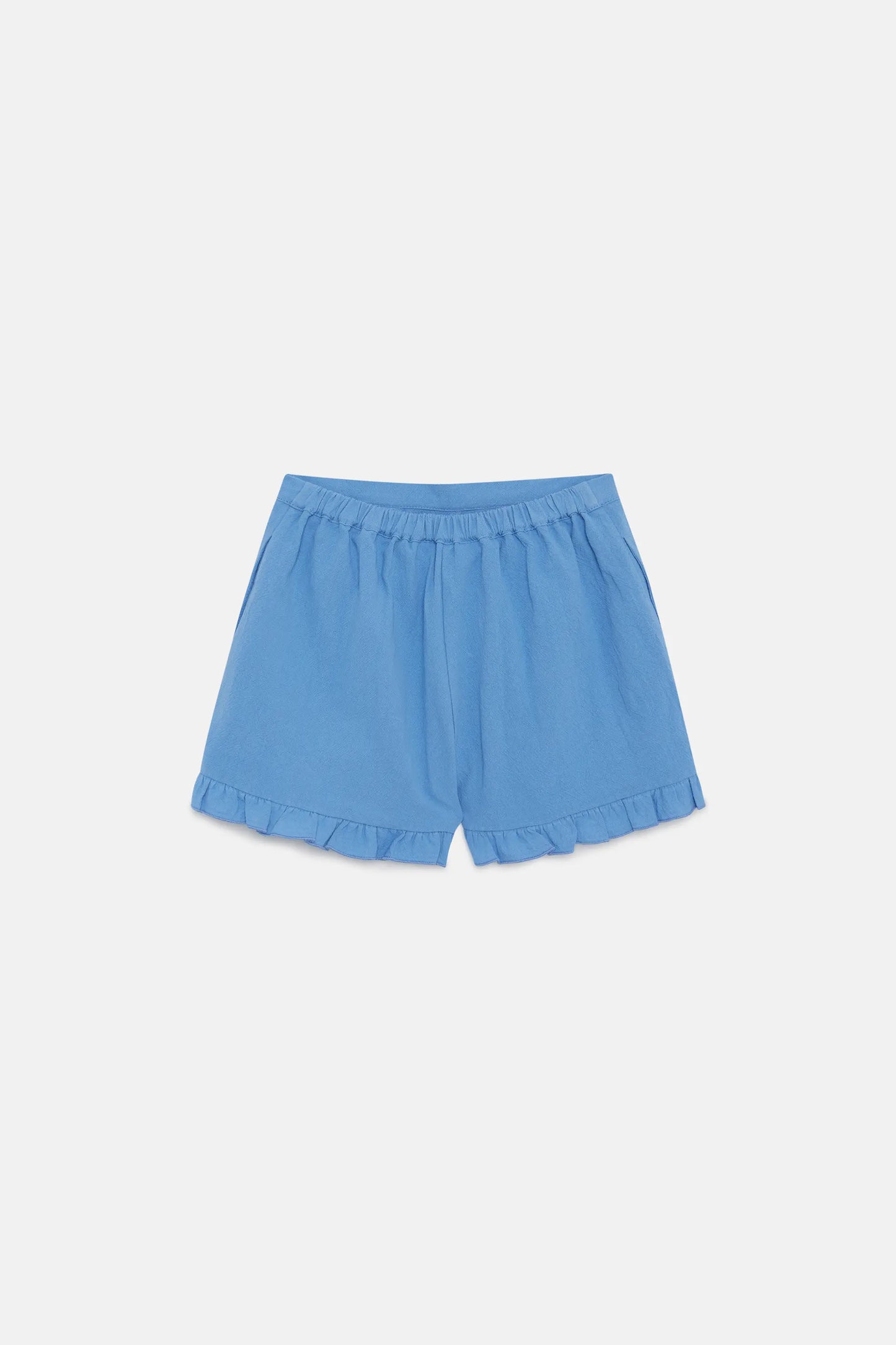 Short de niña volantes azul