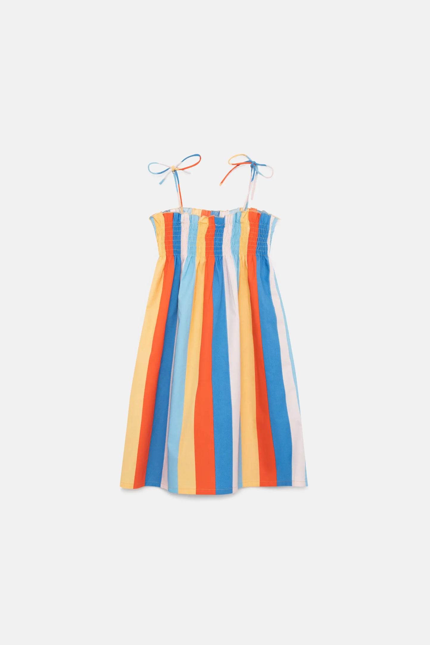 Vestido corto de niña estampado rayas Lines