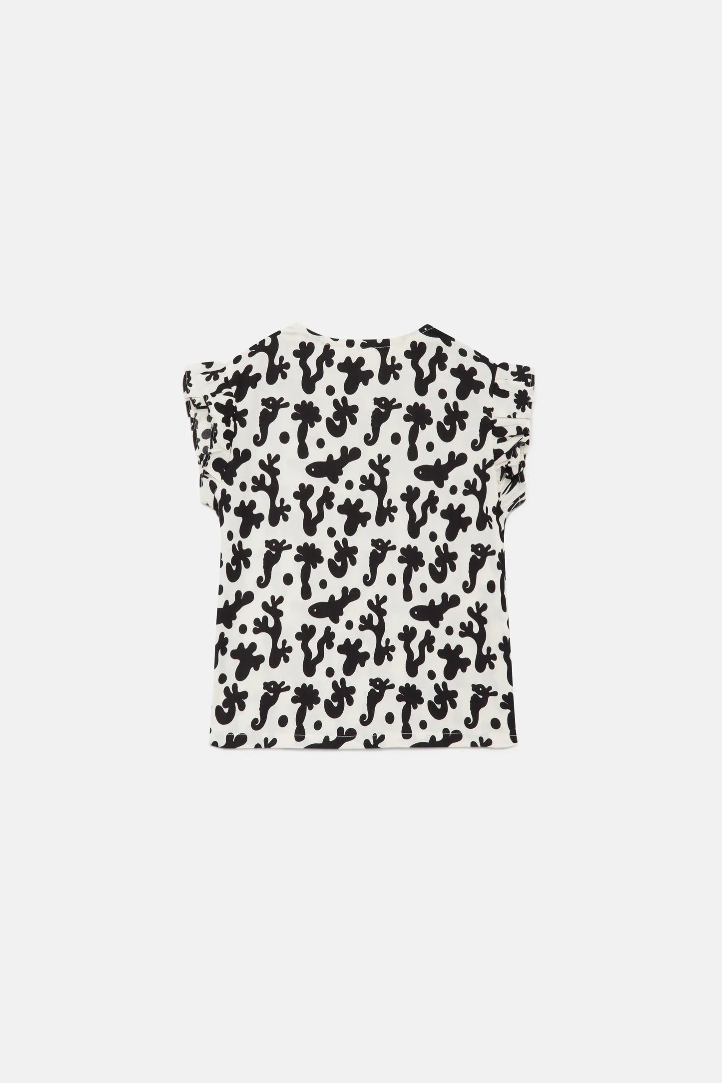 Coral print girl's shirt