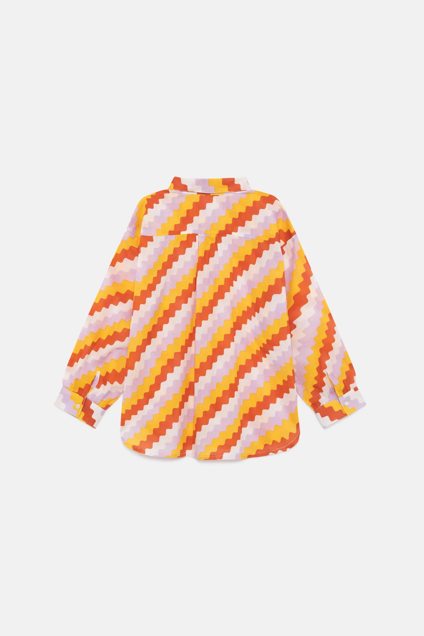 Zigzag print unisex shirt