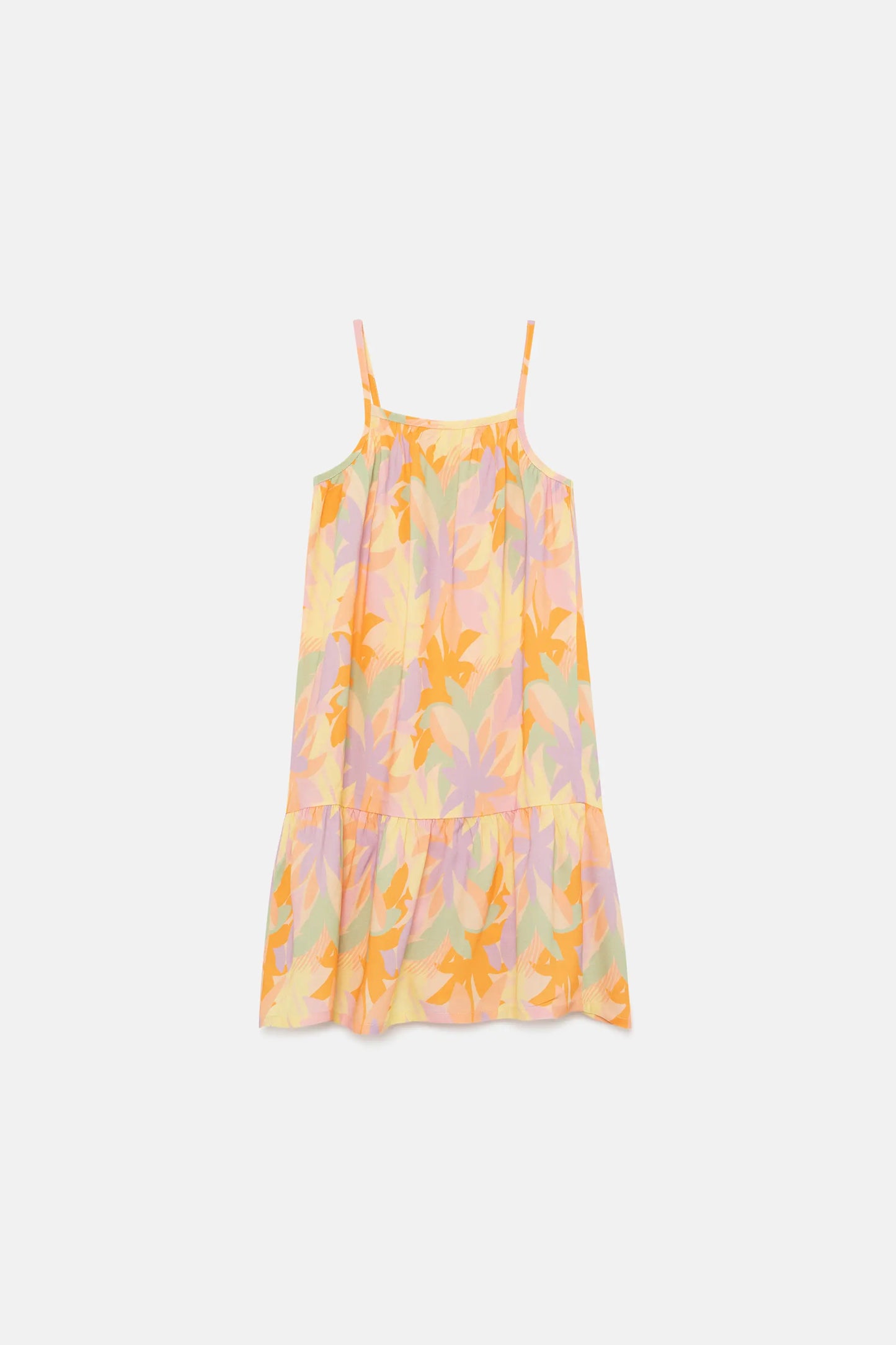 Short floral girl's dress Pluvia