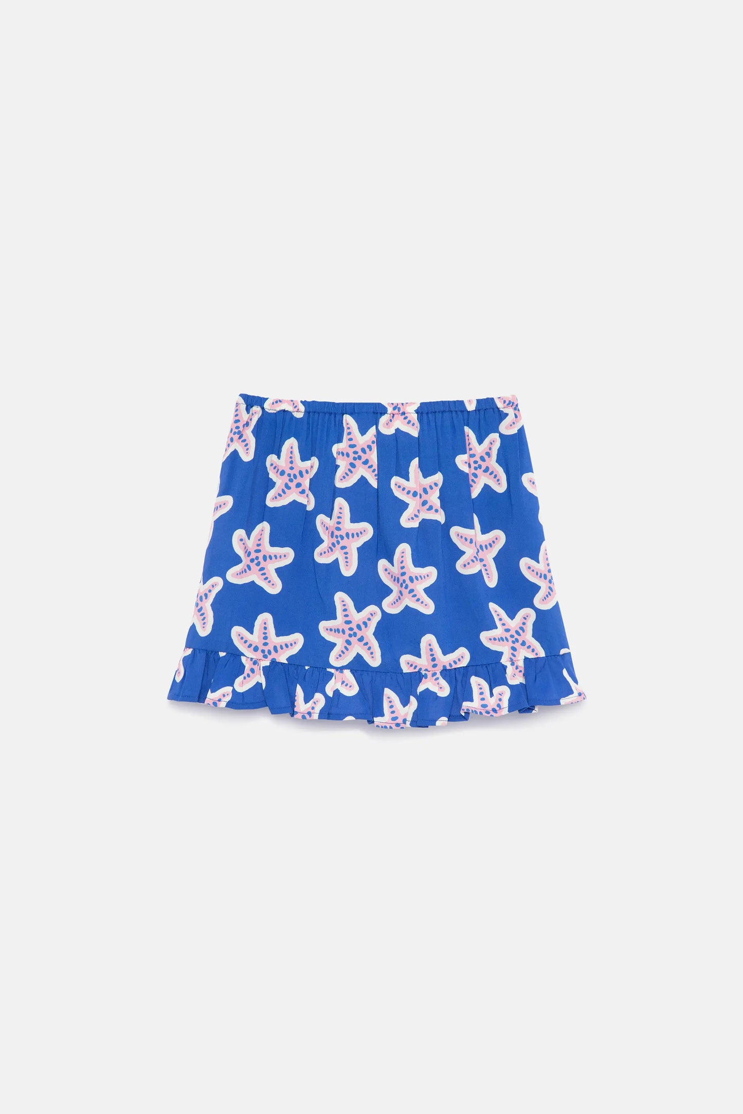 Falda corta de niña en rayón LENZING™ ECOVERO™ de estrellas