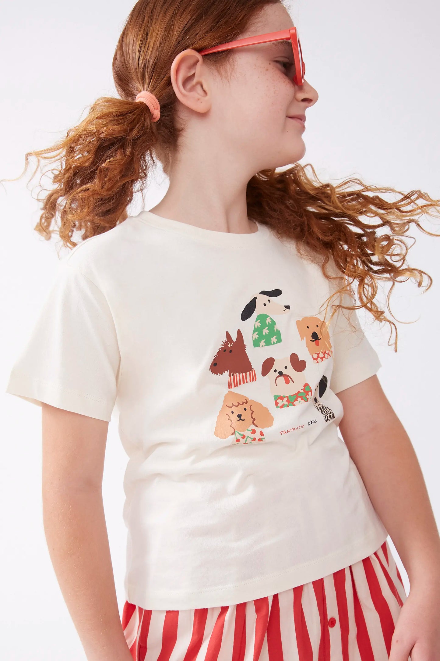 T-shirt unisex con stampa di cane