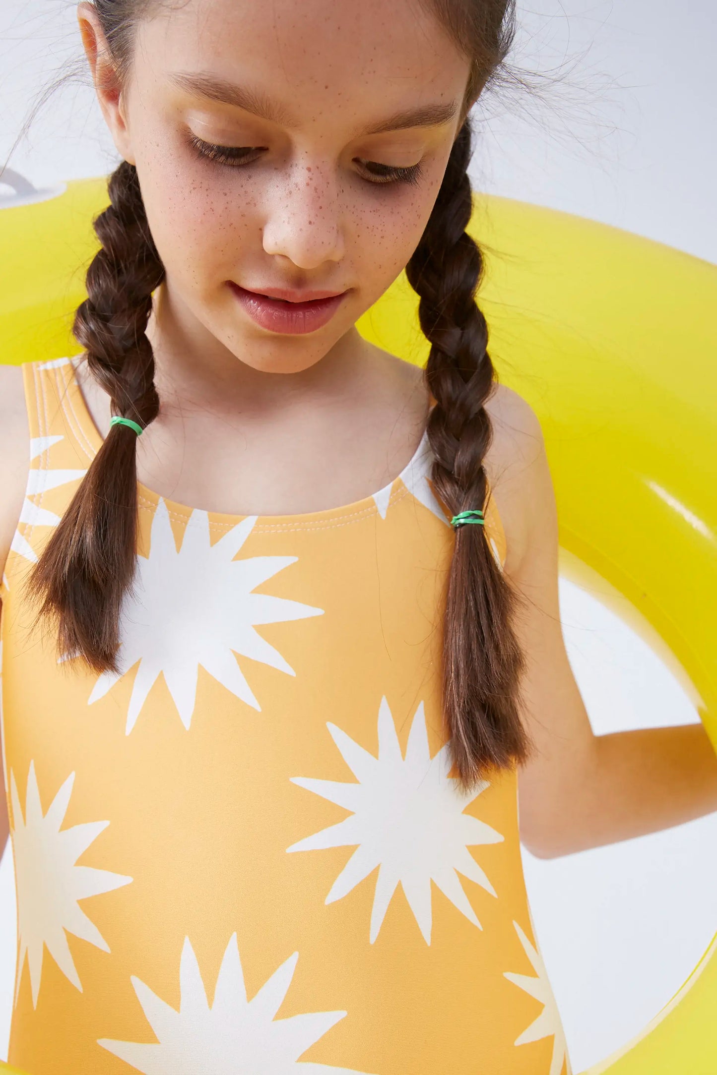 Big Sun print girl's swimsuit