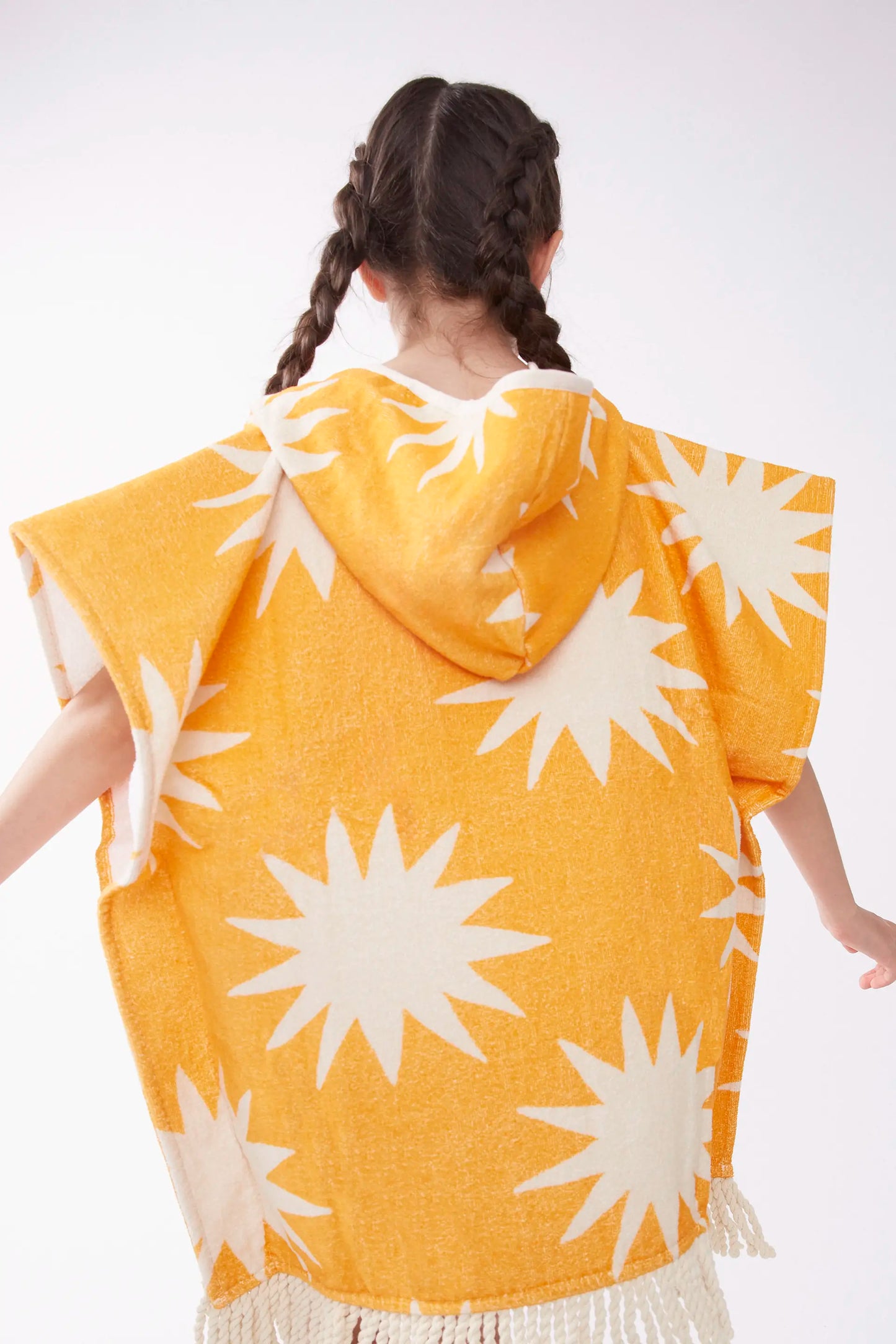 Unisex Big Sun print poncho