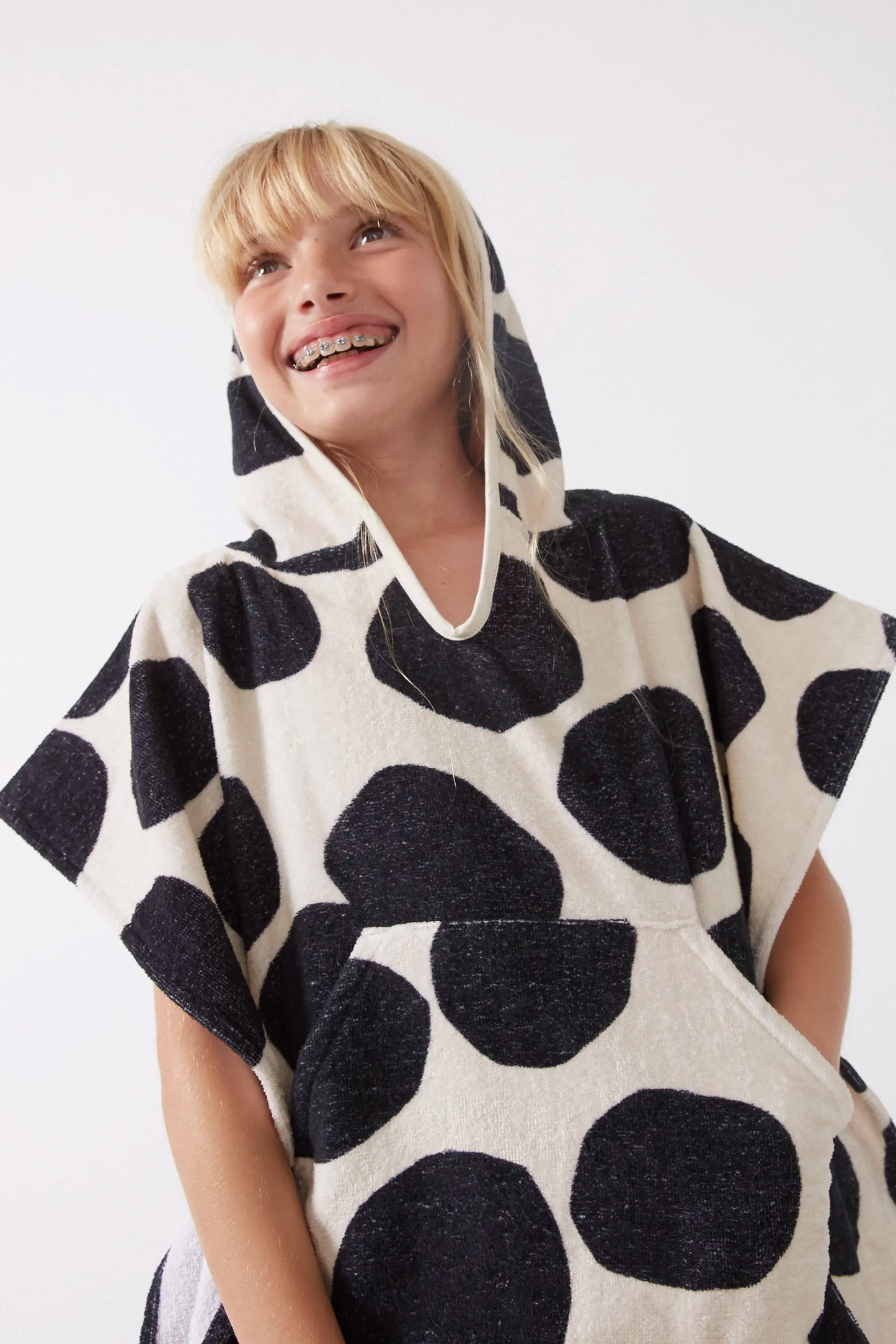 Unisex Terrazzo Print Poncho