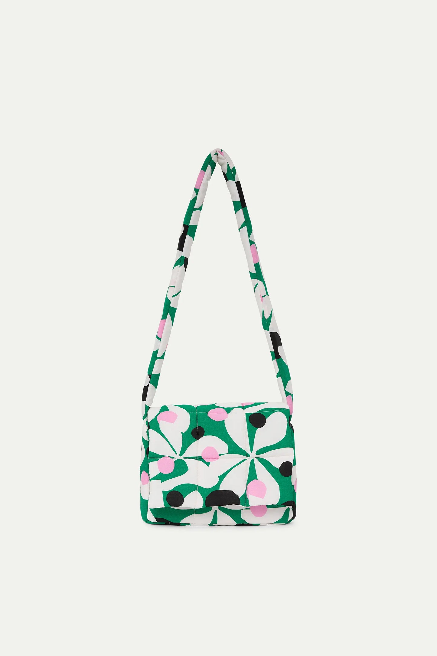 Bolso acolchado con estampado Hosta