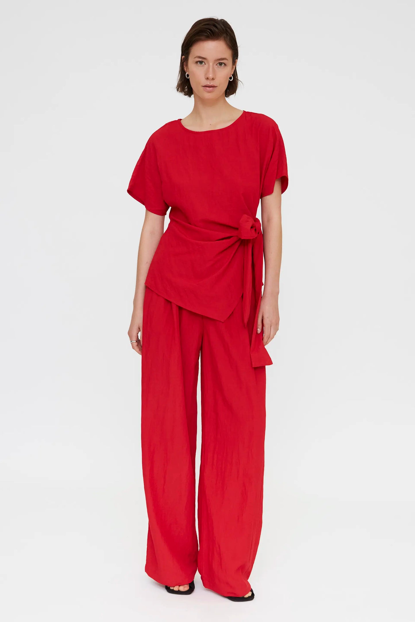 Pantalón fluído rojo