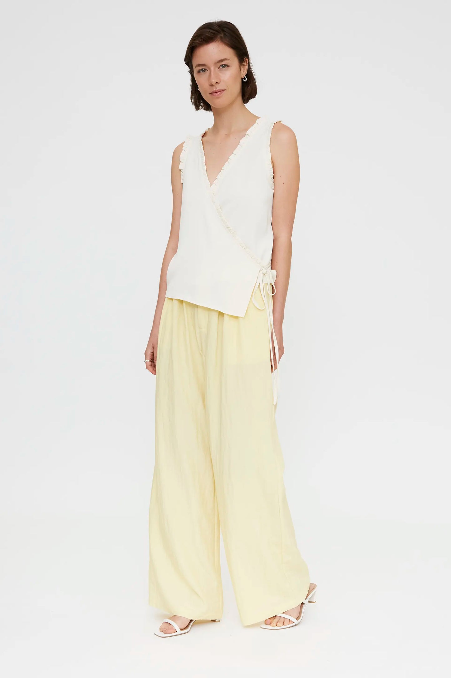 Off-white top with a V-neck