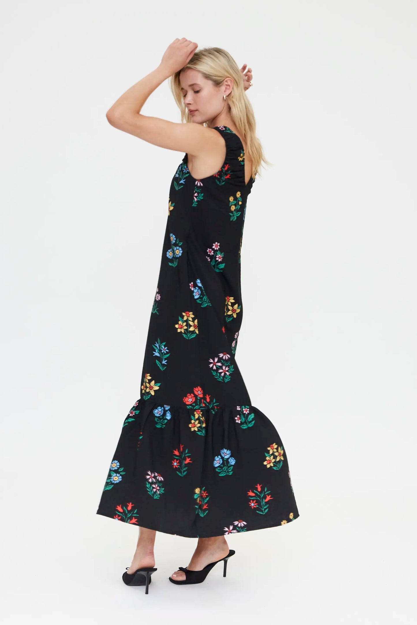 Vestido largo con estampado Multicolor Gardener