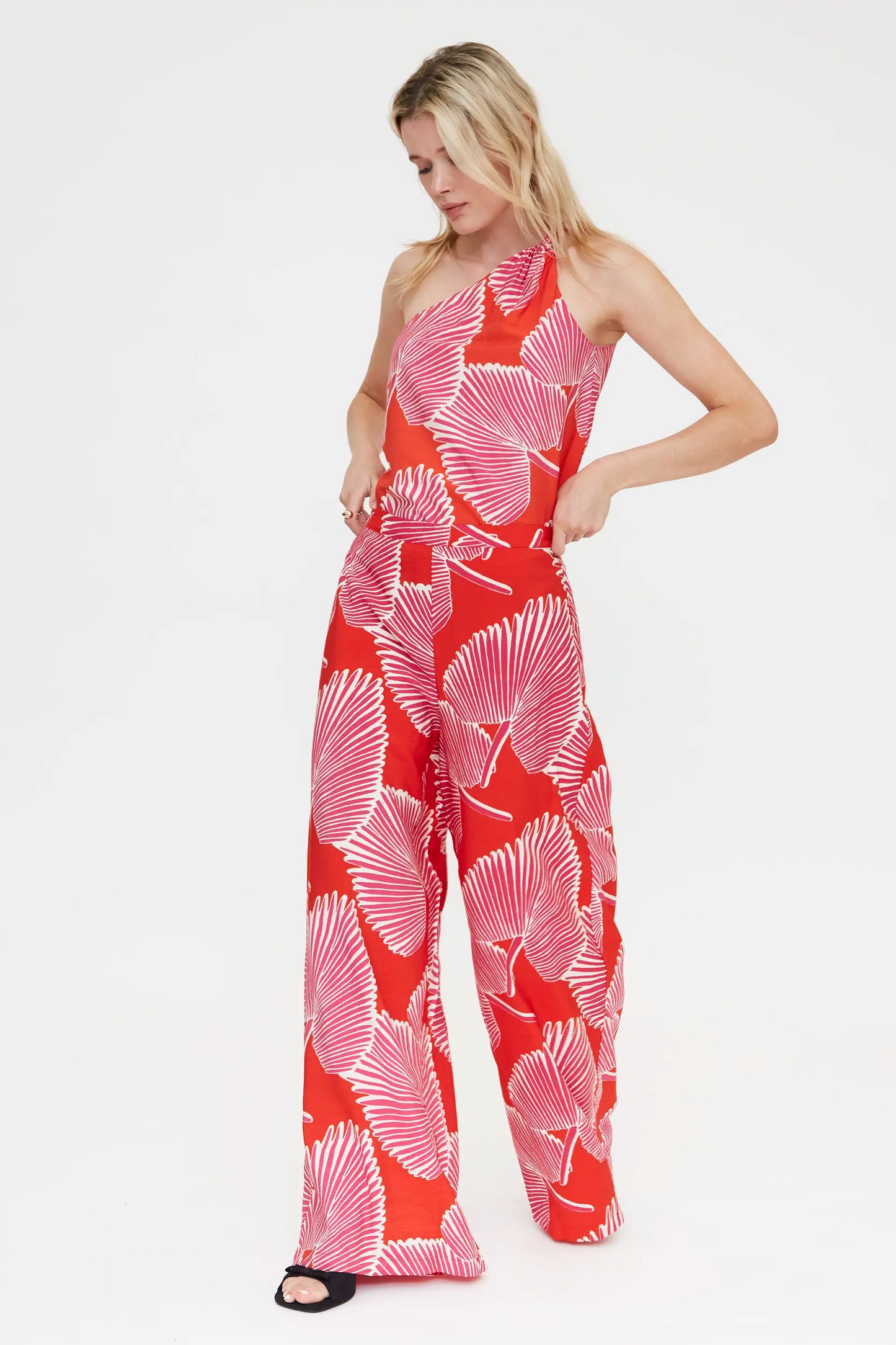 Palm tree print top