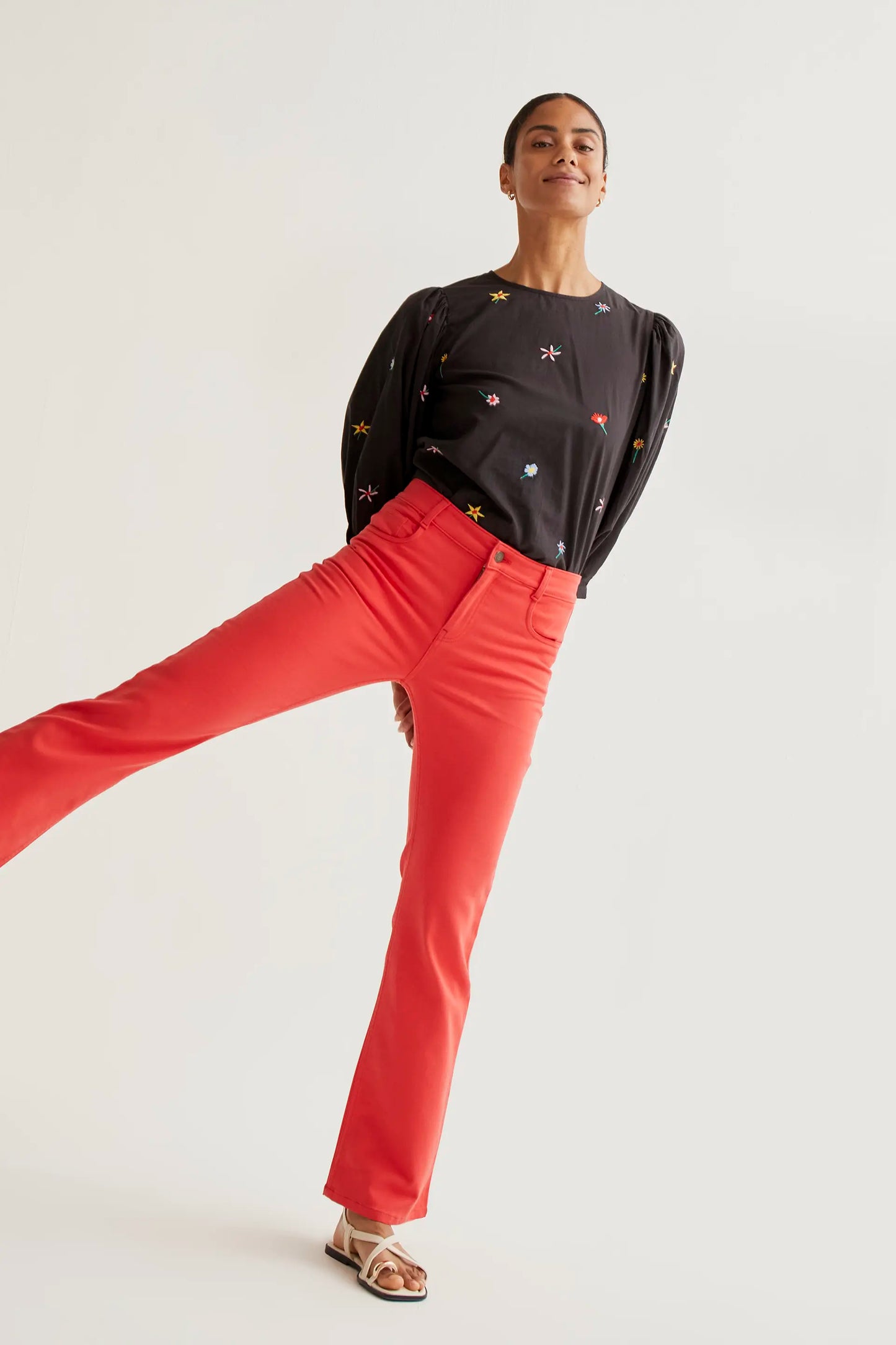 Top con stampa Black Gardener Flowers