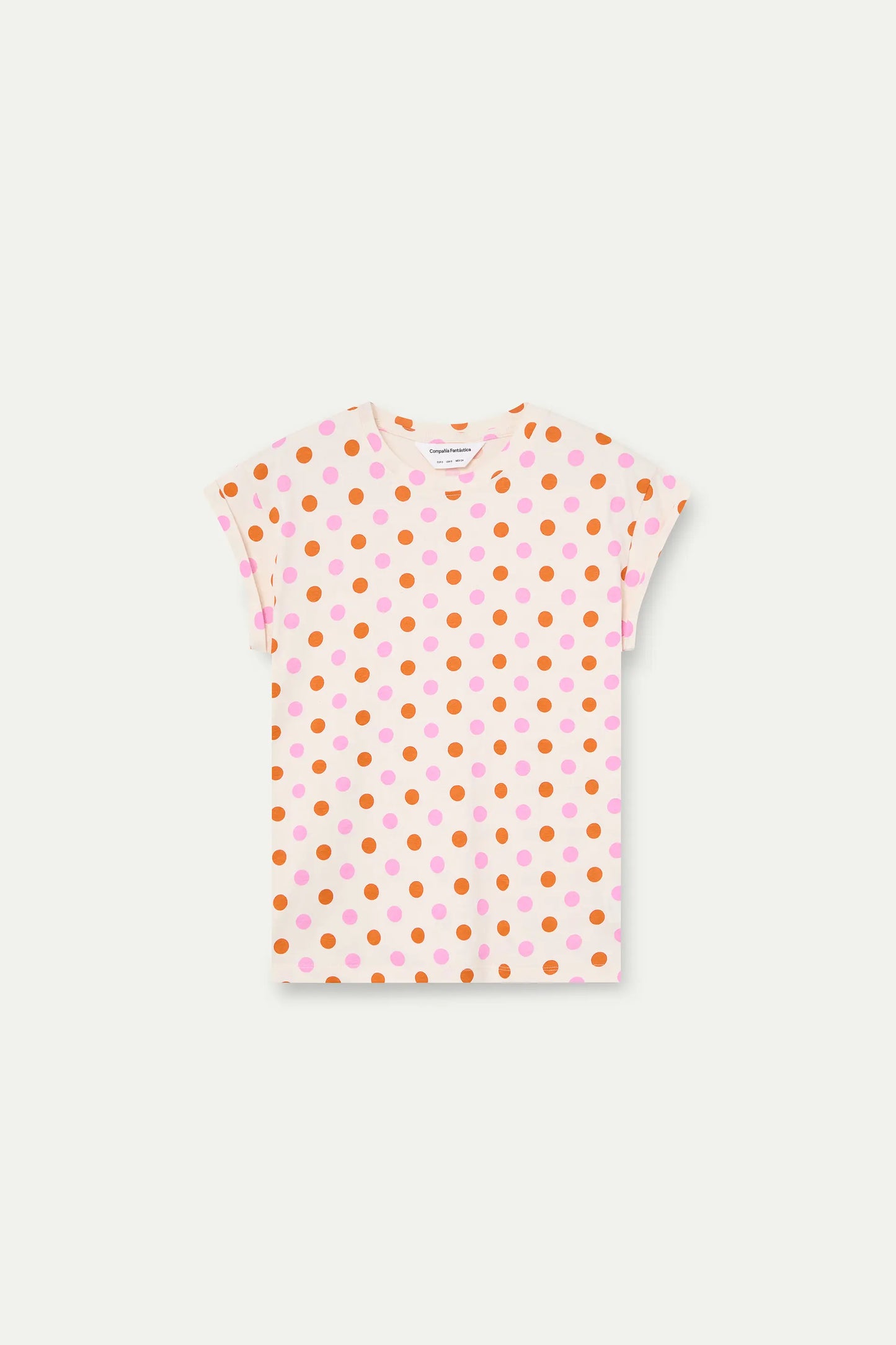 Camiseta 100% algodón con estampado Orange Dots