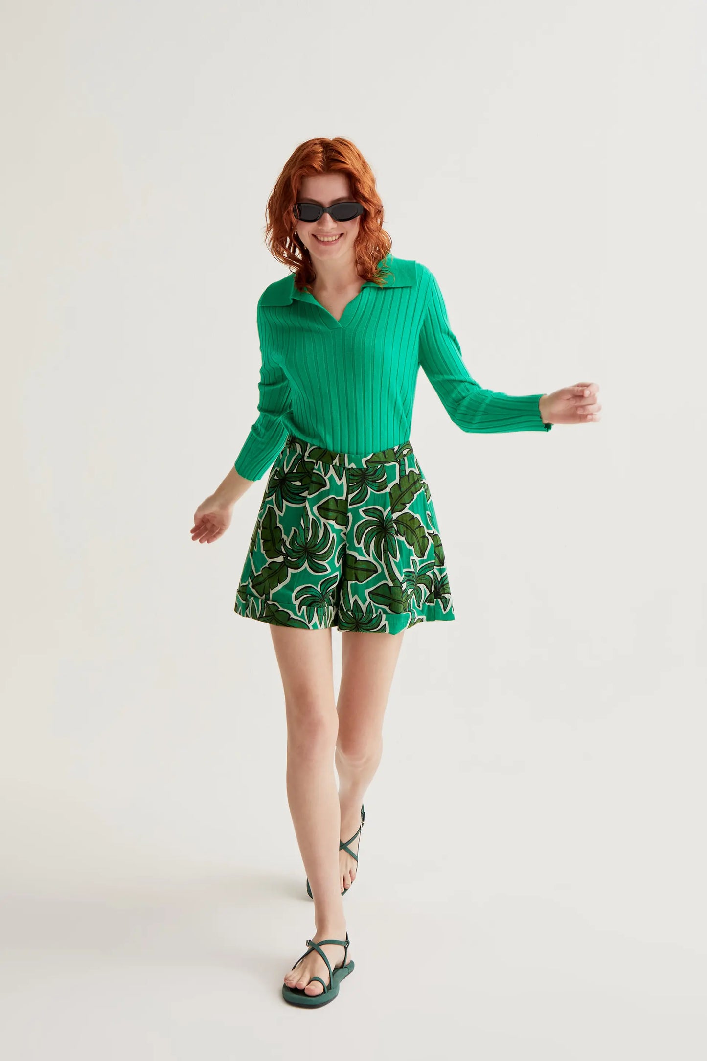 Palm Tree Print Shorts