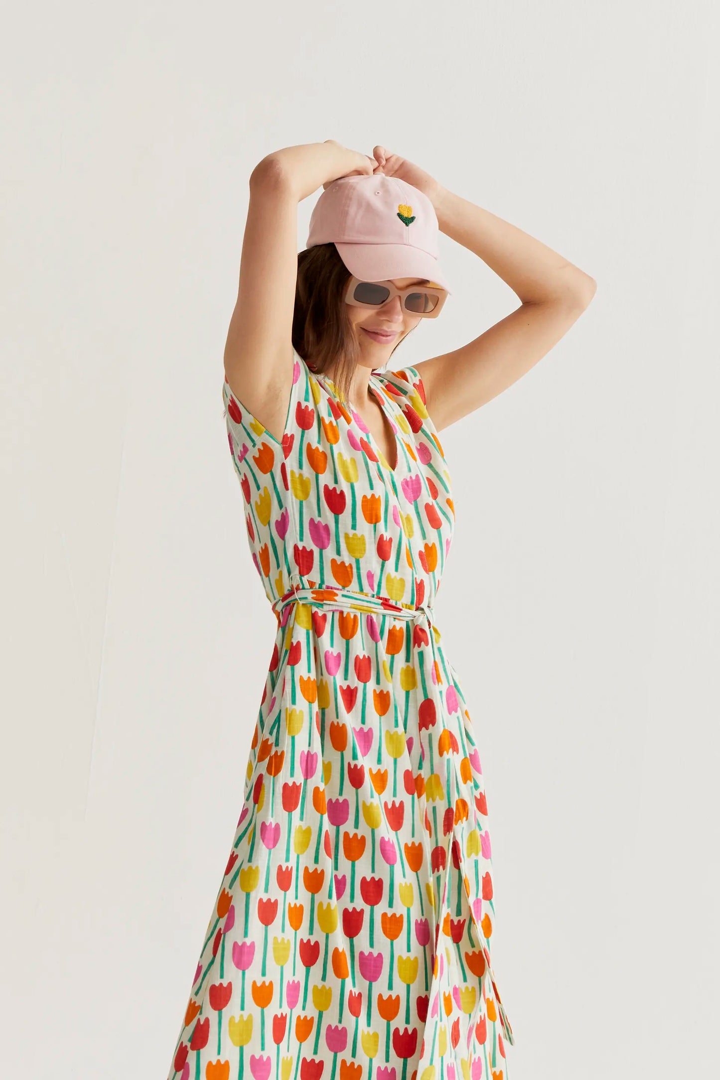 Tulip Print Long Dress