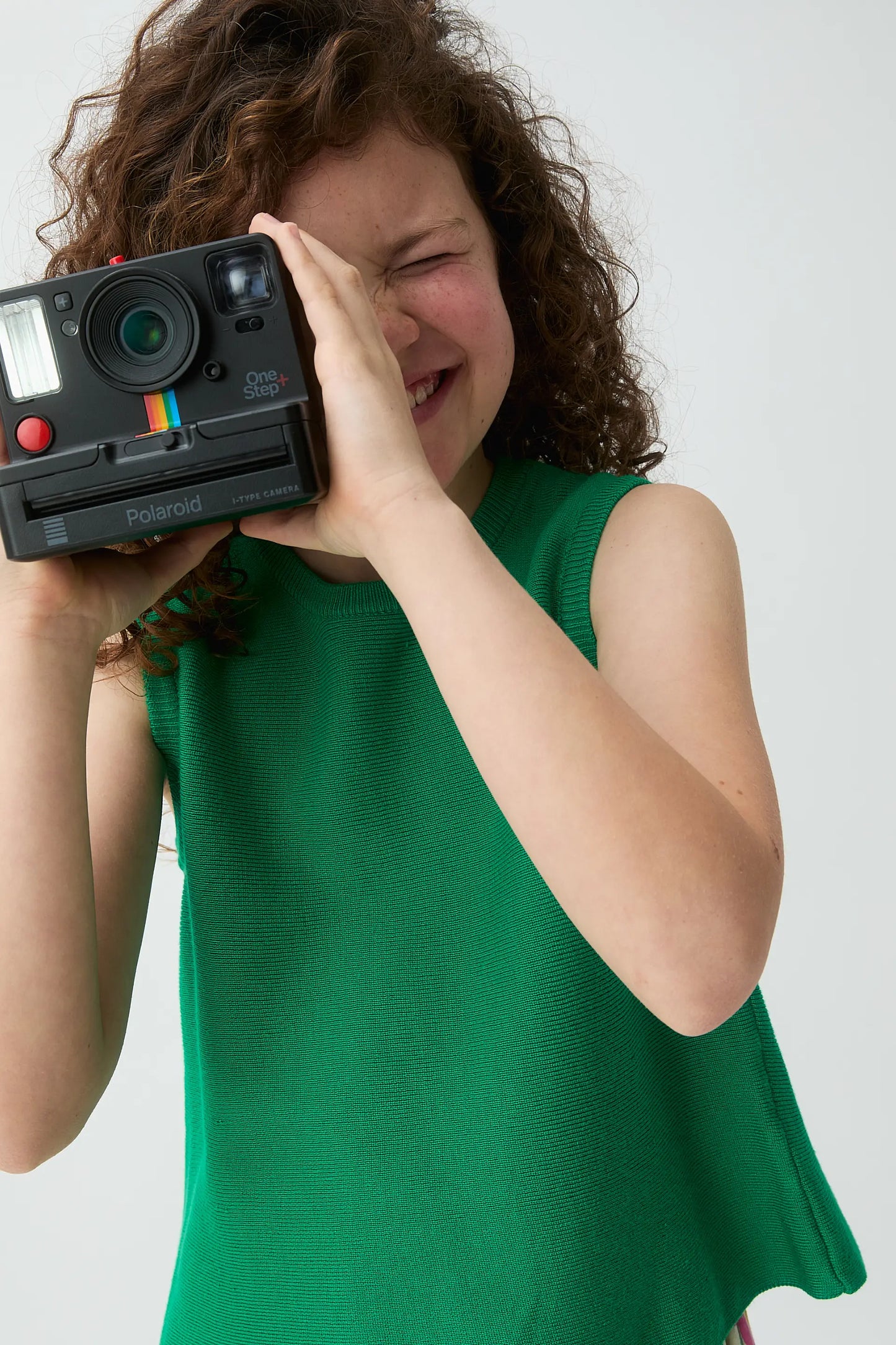 Top verde in maglia per ragazze