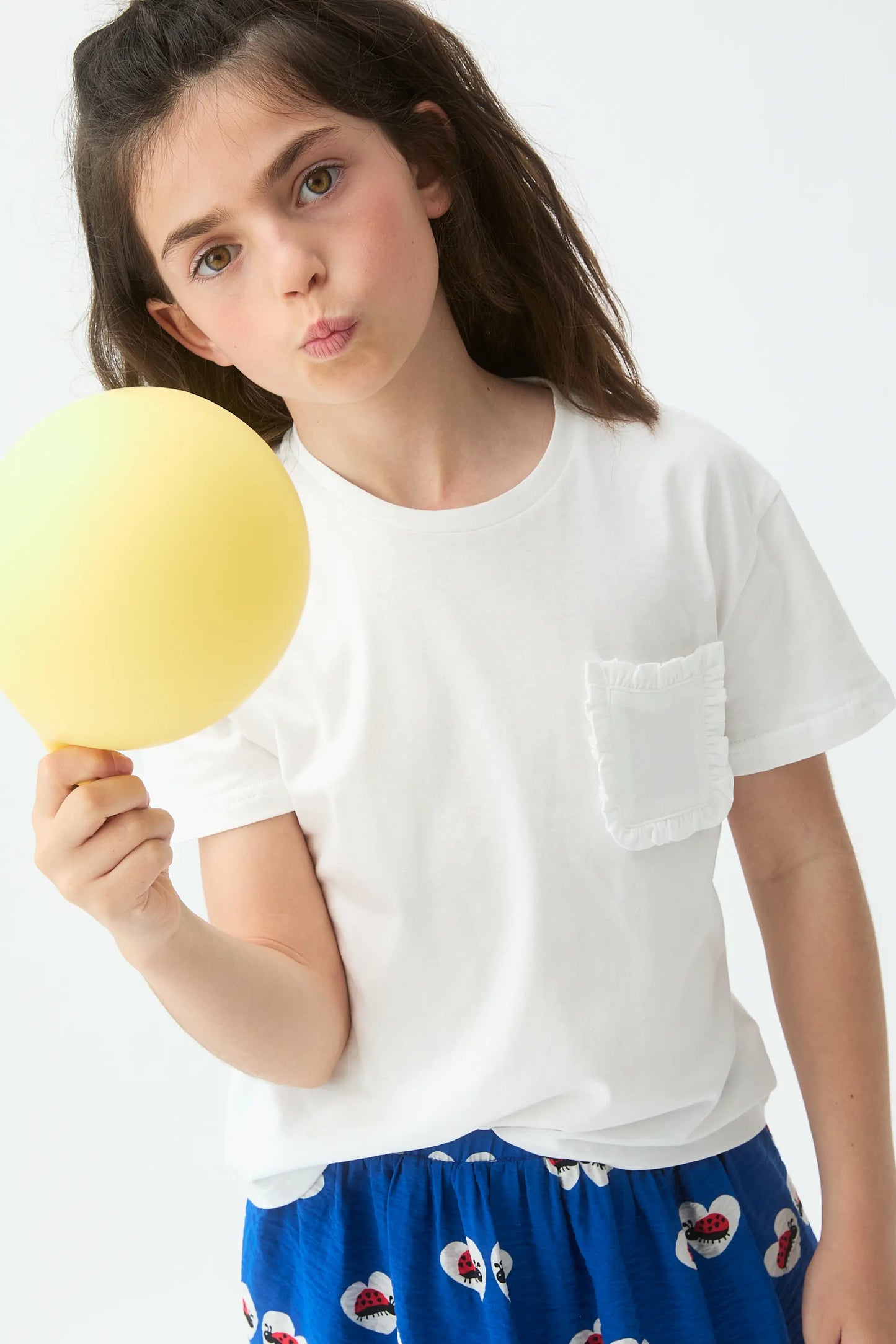 Camiseta 100% algodón de niña blanco
