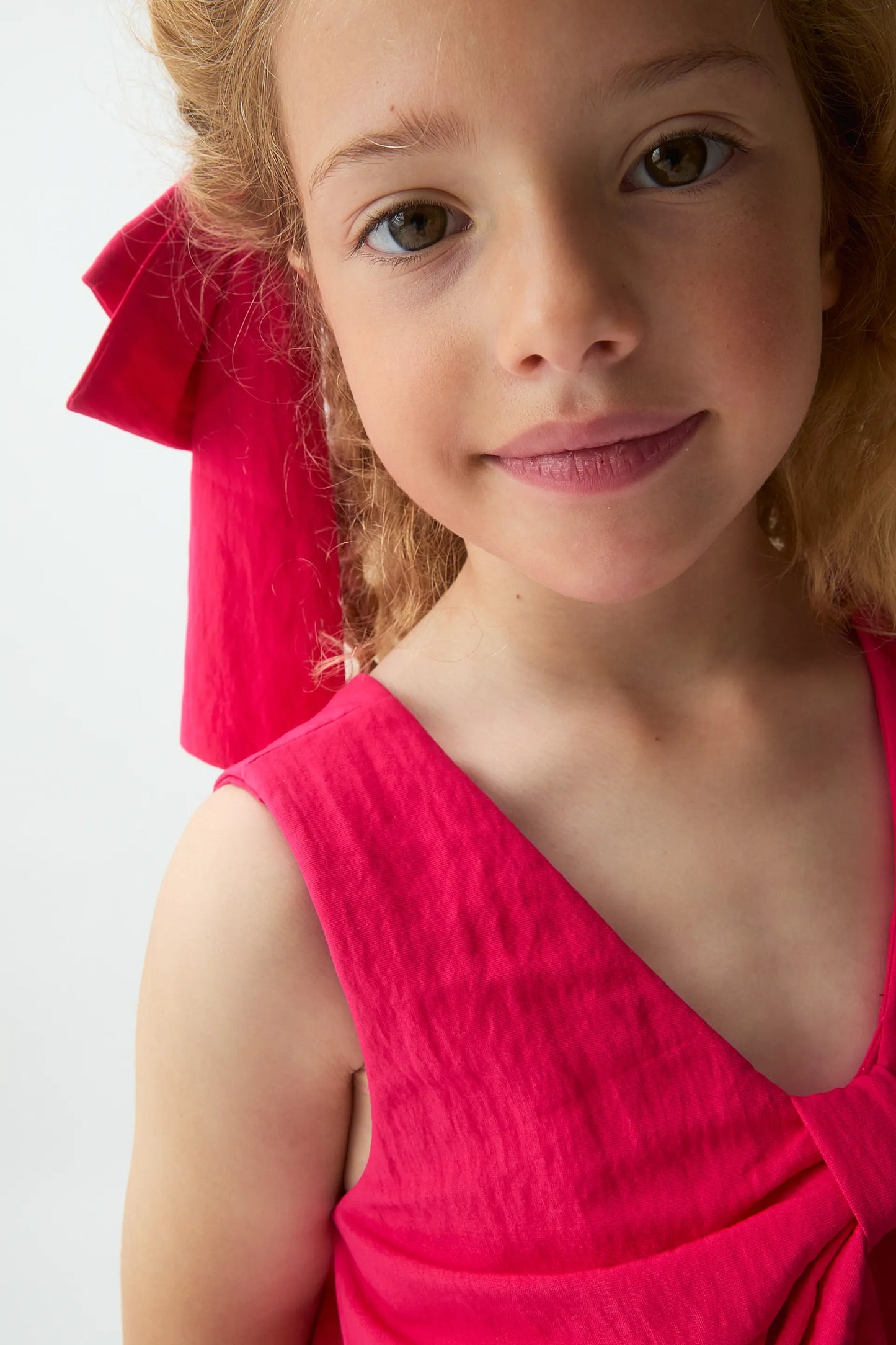 Short red dress for a girl