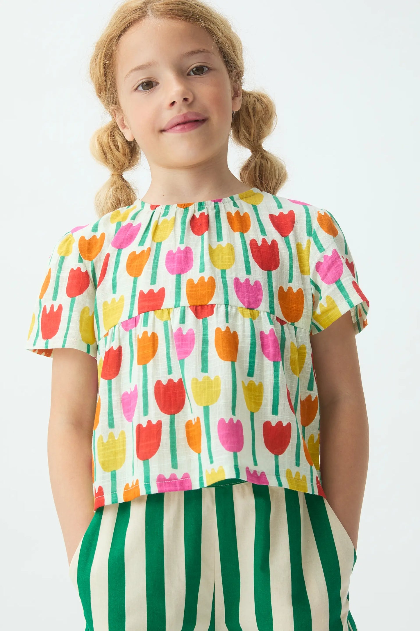 Top de niña con estampado Tulipa