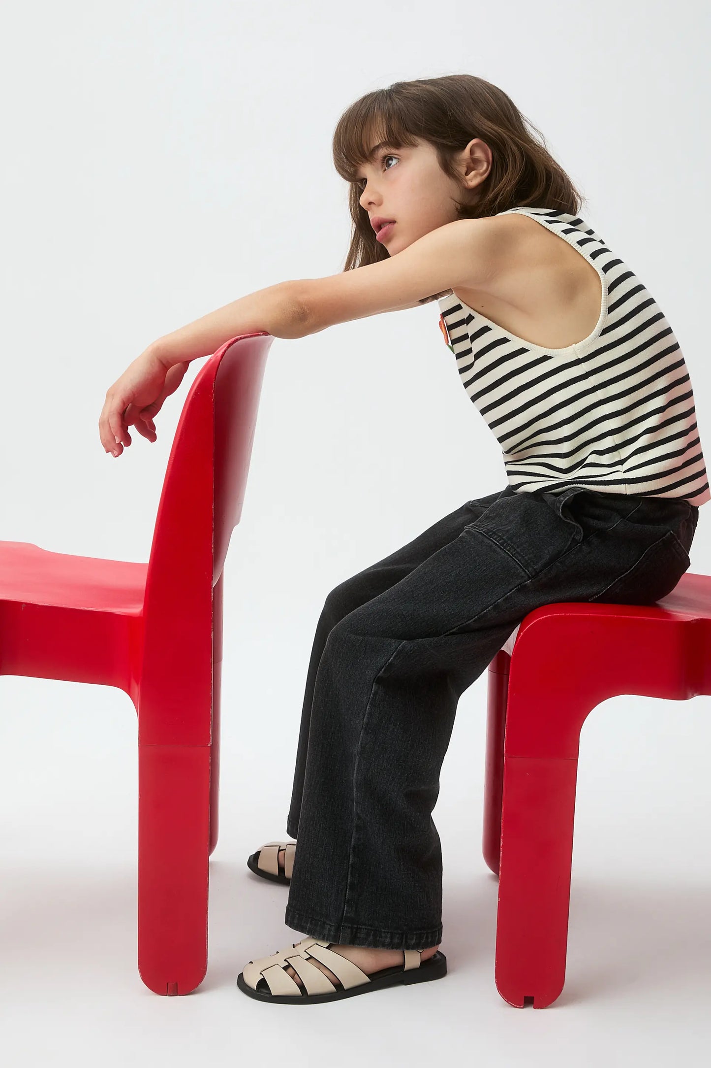 Jeans de niña denim negro
