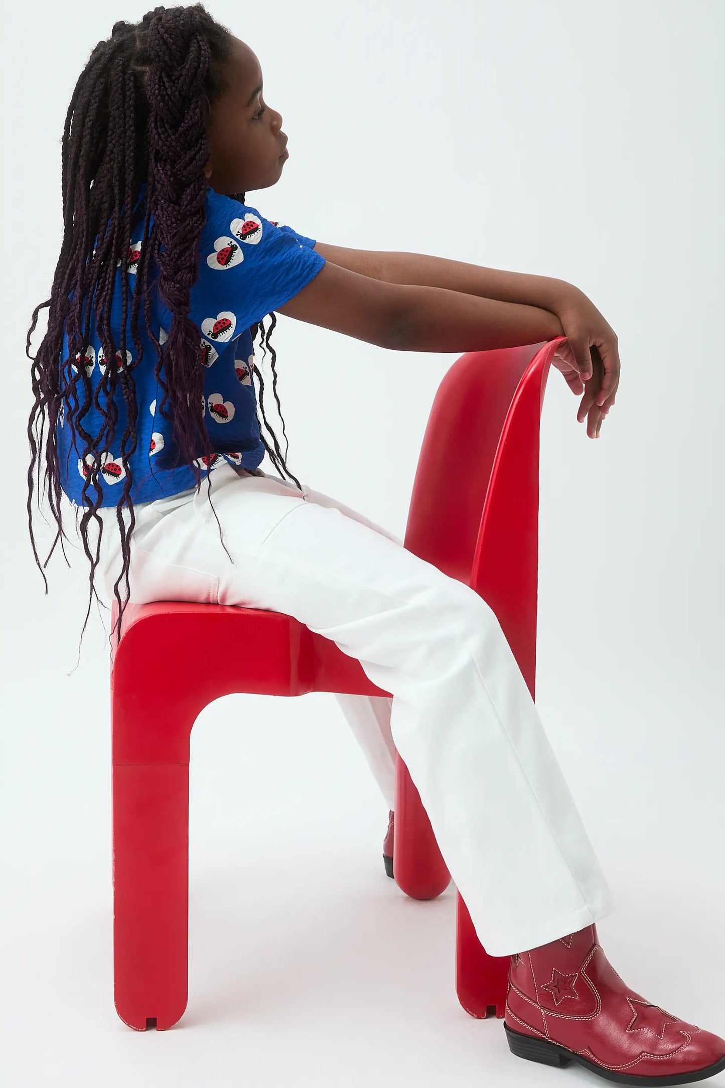 Jeans de niña denim blanco