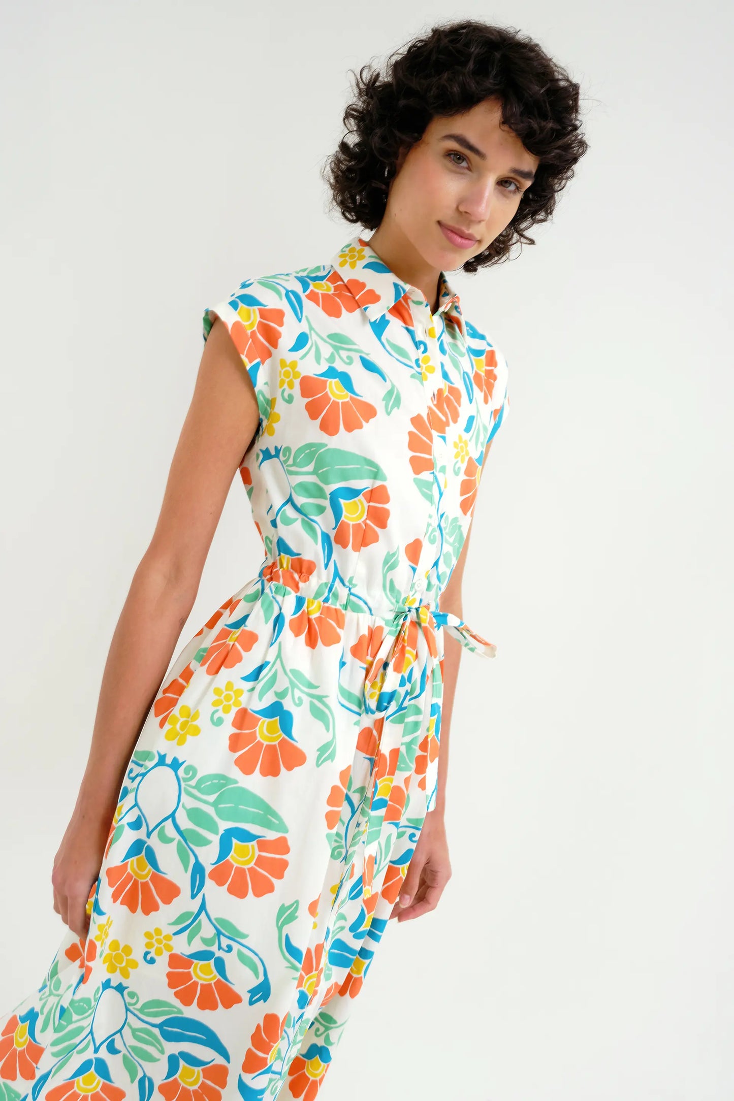 Vestido midi con estampado Big Royal