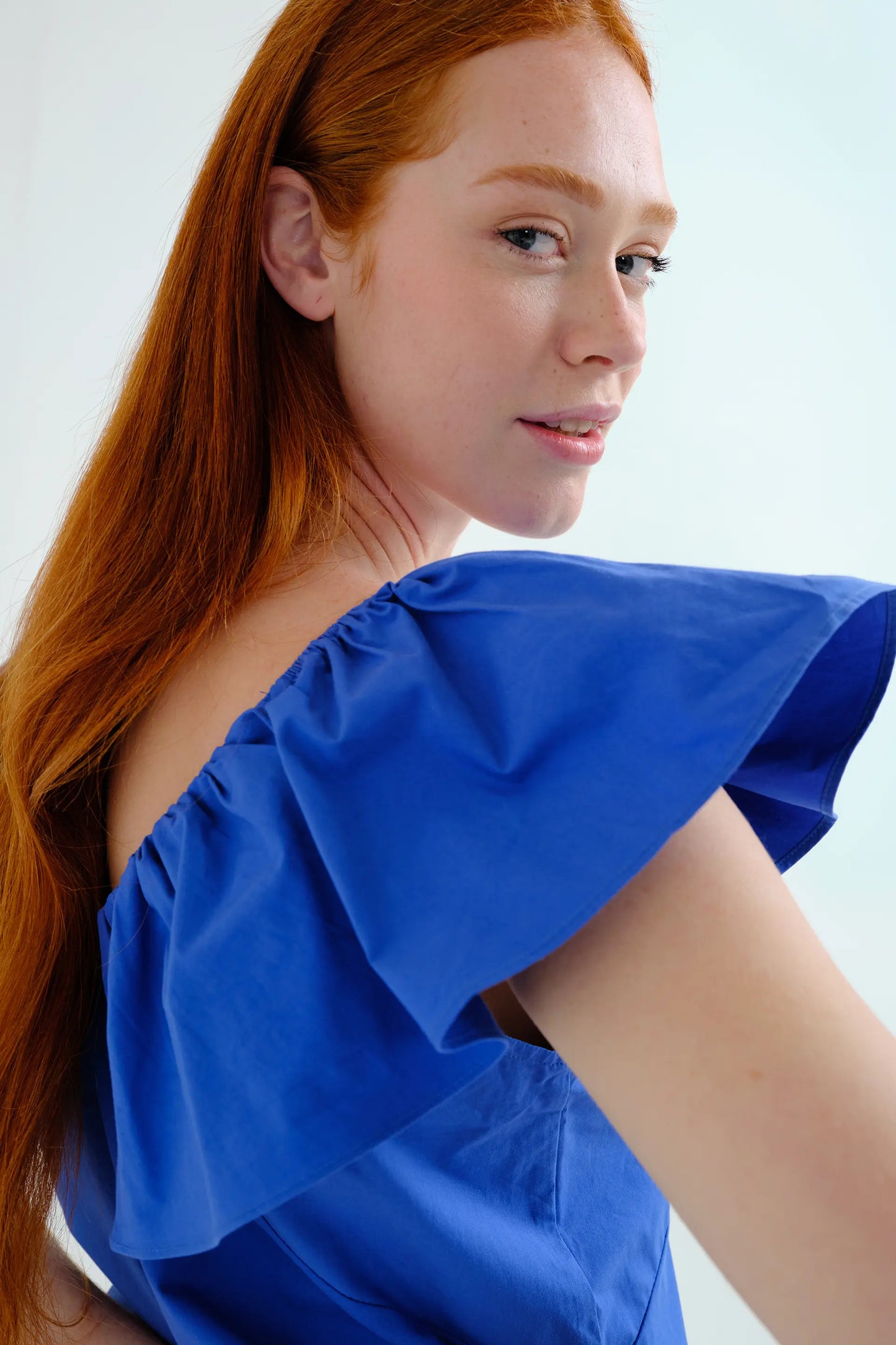 Vestido corto azul 100% algodón
