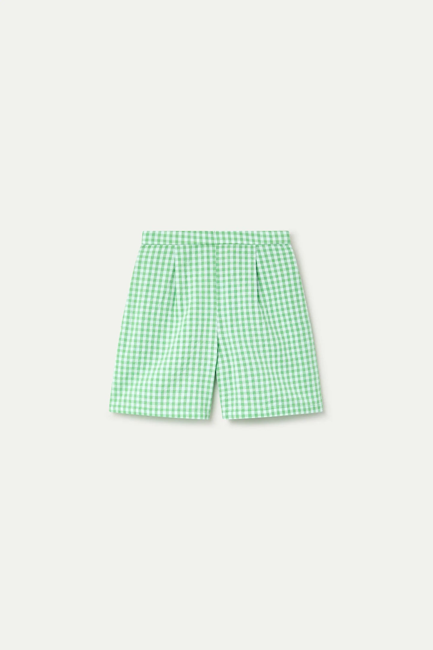 Shorts a fantasia vichy verde chiaro