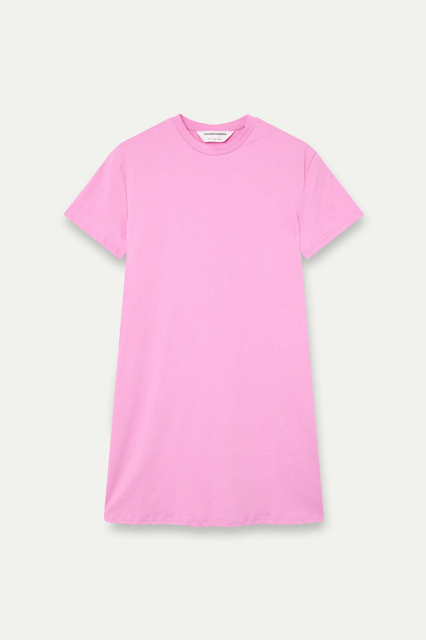 Vestido corto 100% algodón rosa