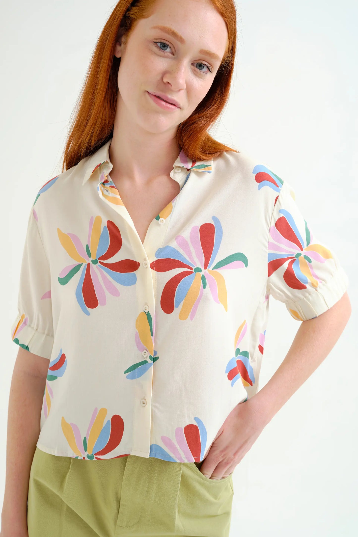Camisa con estampado Monarda