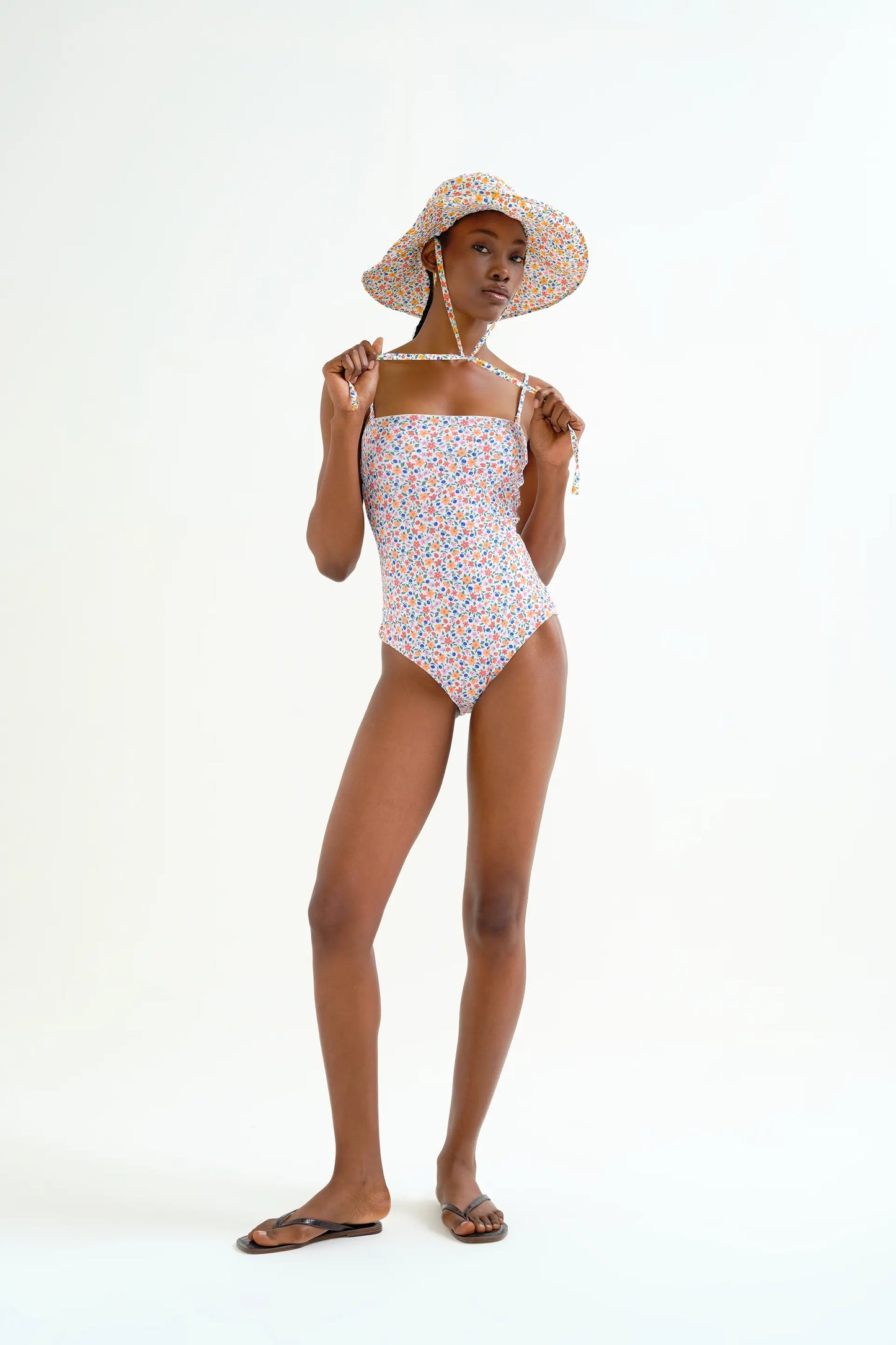 Costume da bagno stampato Lily Small con scollo dritto