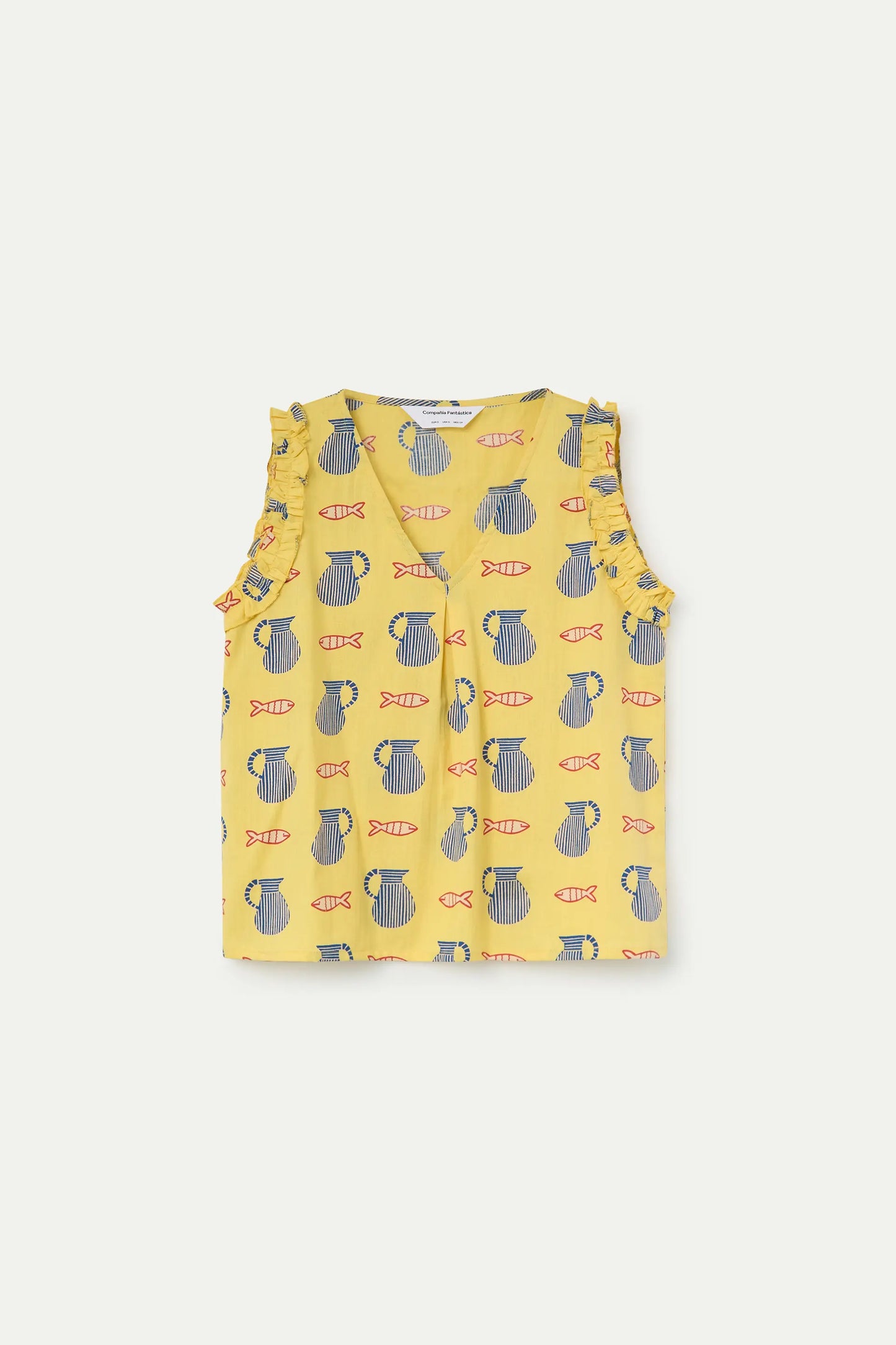 Top 100% algodón con estampado Brava