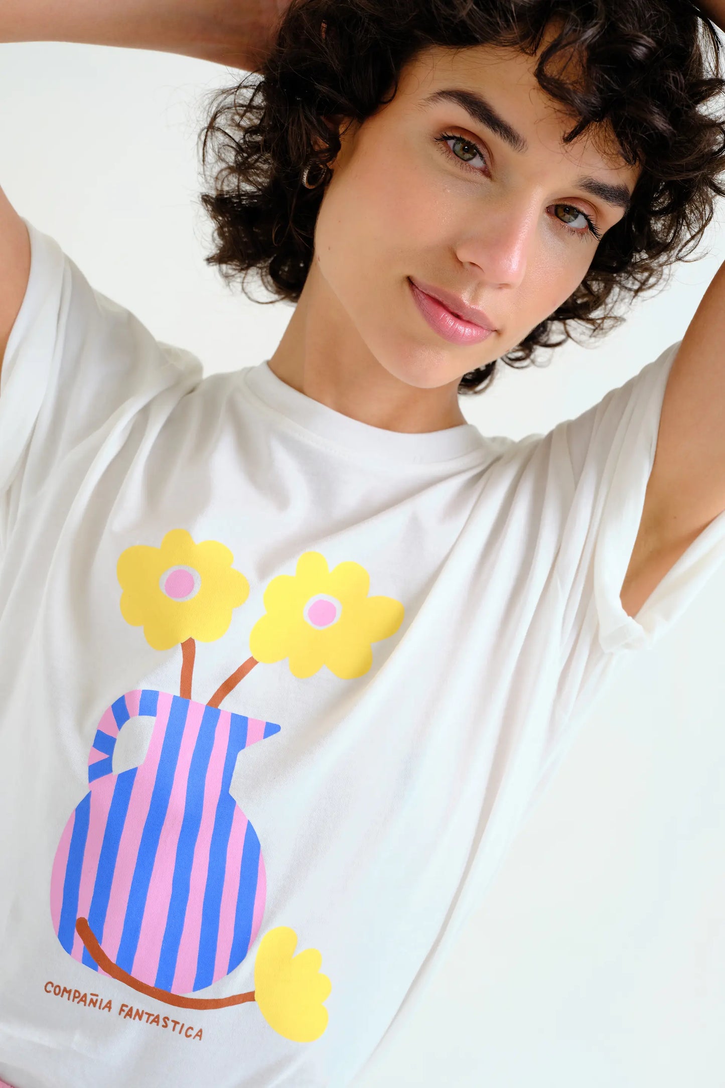 Maglietta con stampa a forma di vaso "Fantastic Company"