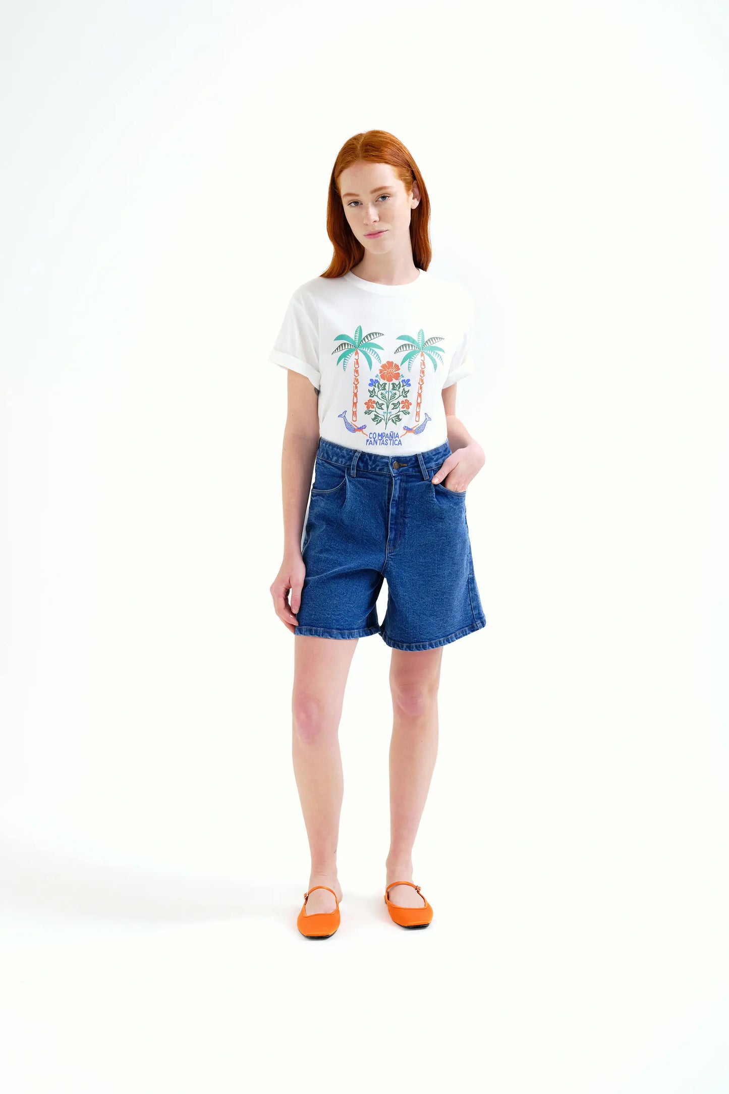 Camiseta con estampado Palm & Mermaid