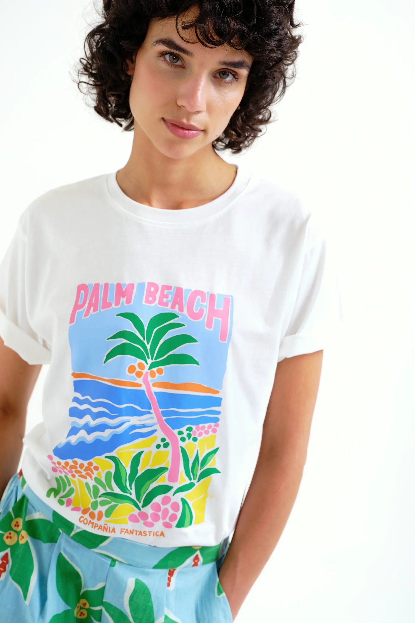 Camiseta con estampado Palm Beach