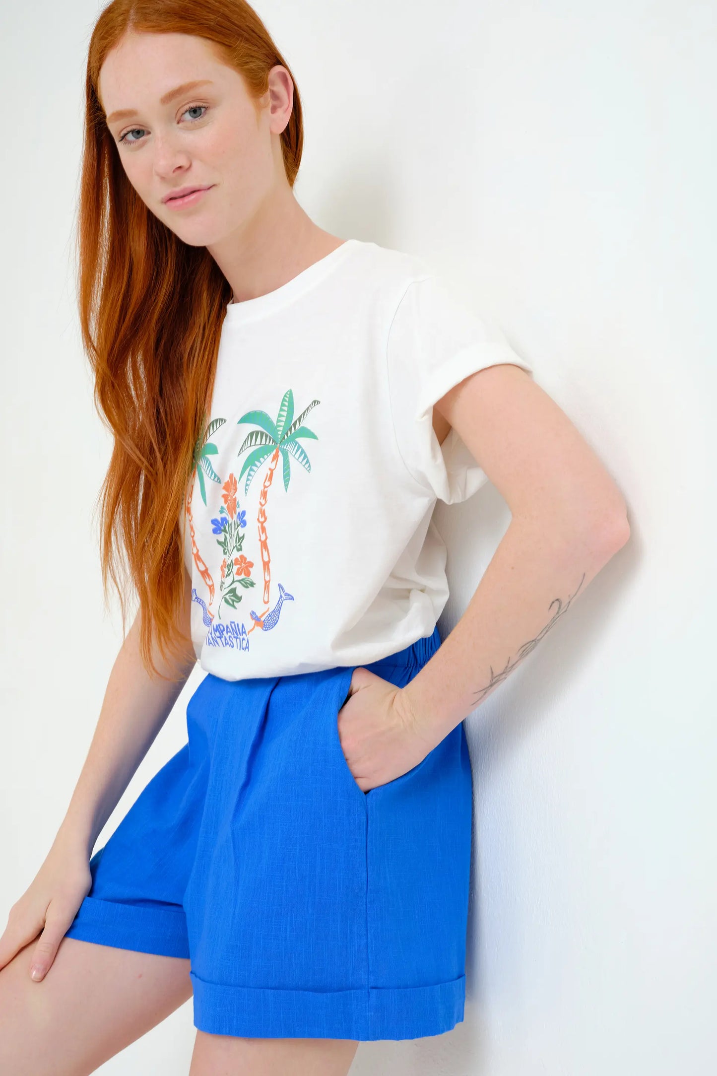 Shorts 100% algodón azul marino