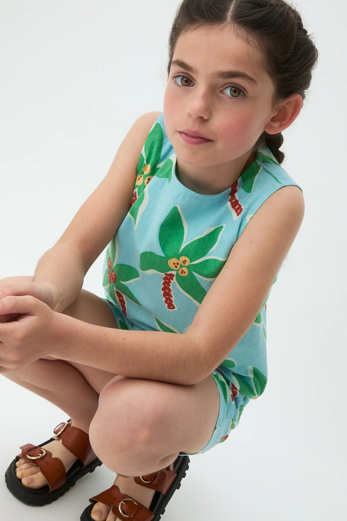 Top de niña 100% algodón con estampado Cocotero Small
