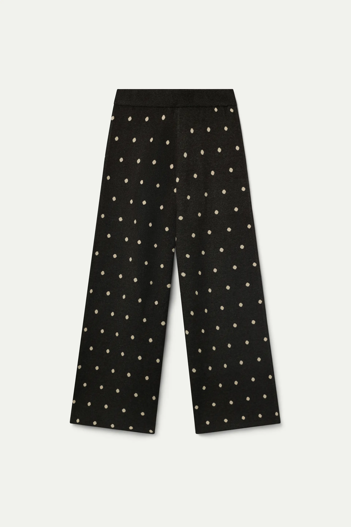 Pantalón verde con estampado de puntos blancos pequeños