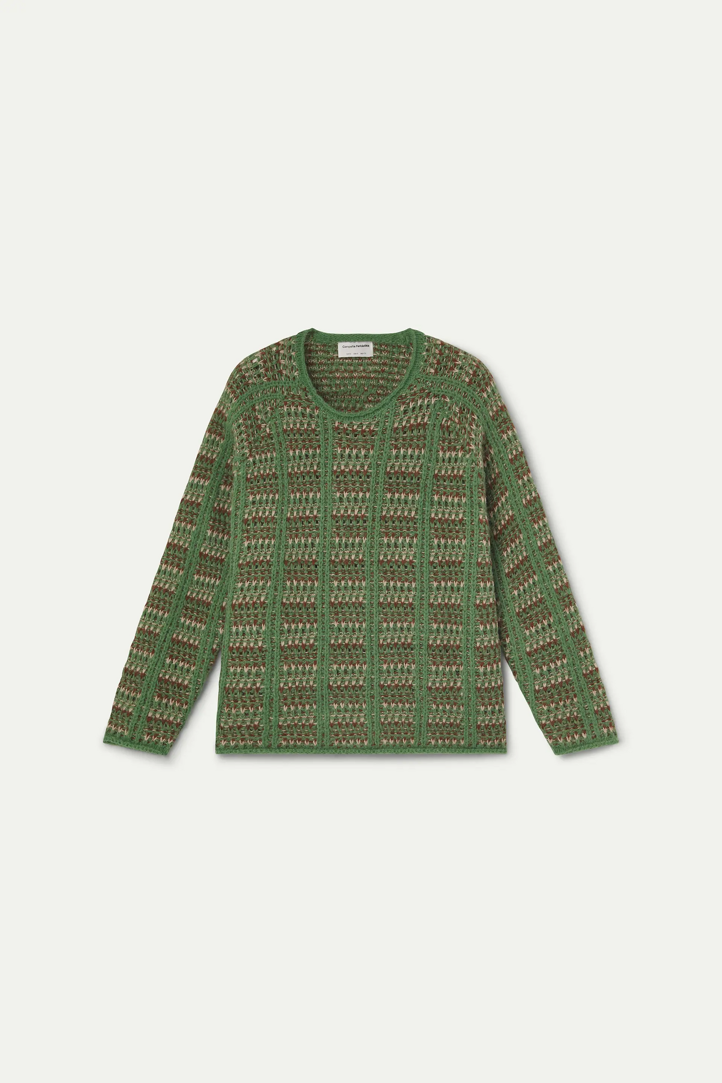 Jersey punto verde con detalles bordados