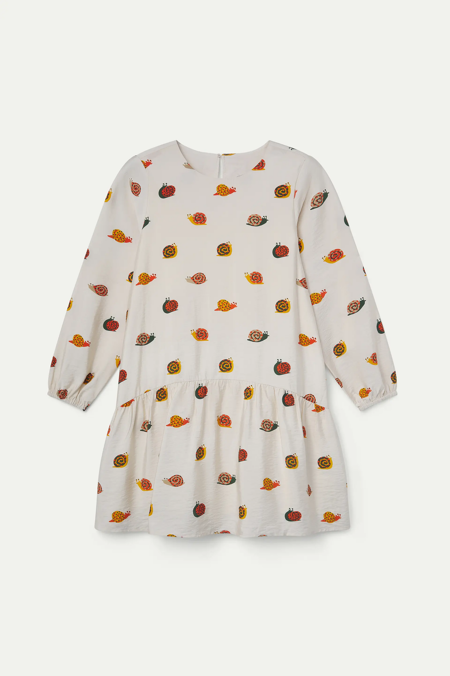 Vestido corto con estampado de caracoles