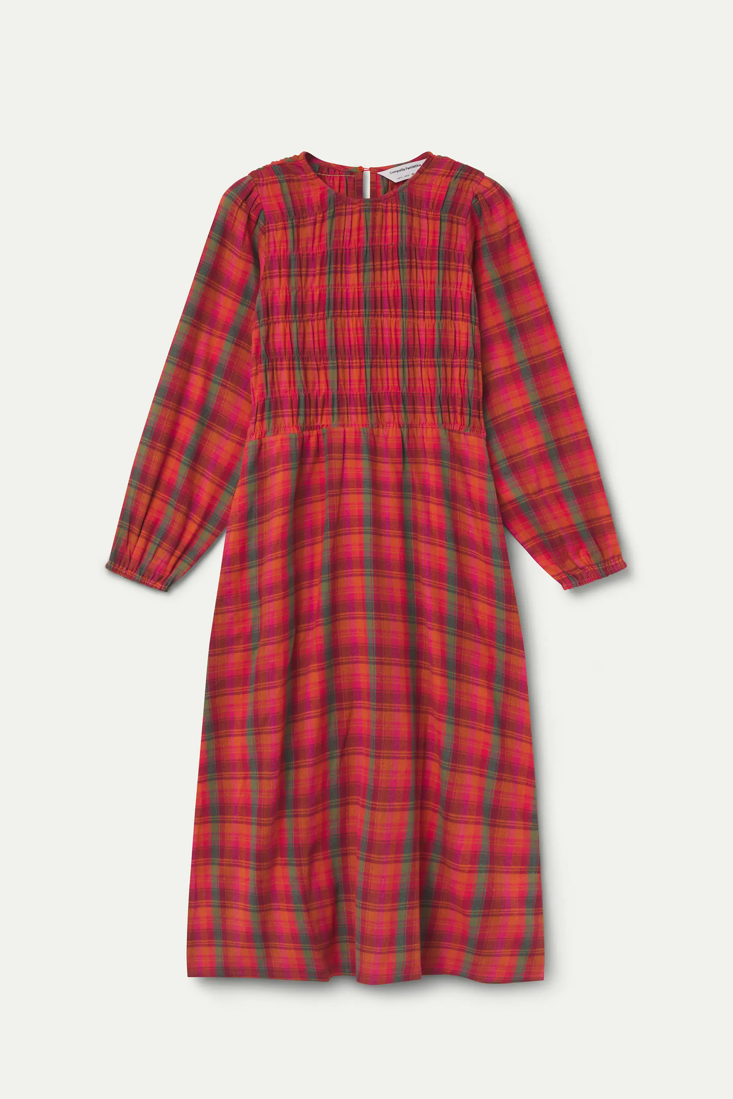 100% cotton Pink Plaid print dress