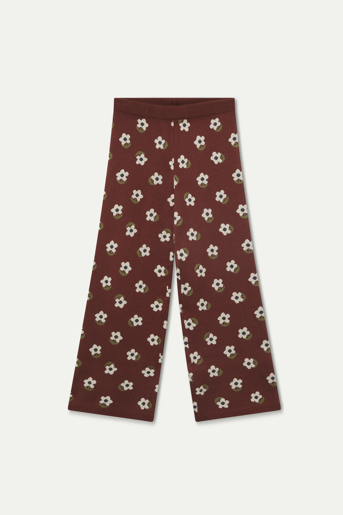 Pantalón punto de niña con estampado Santini