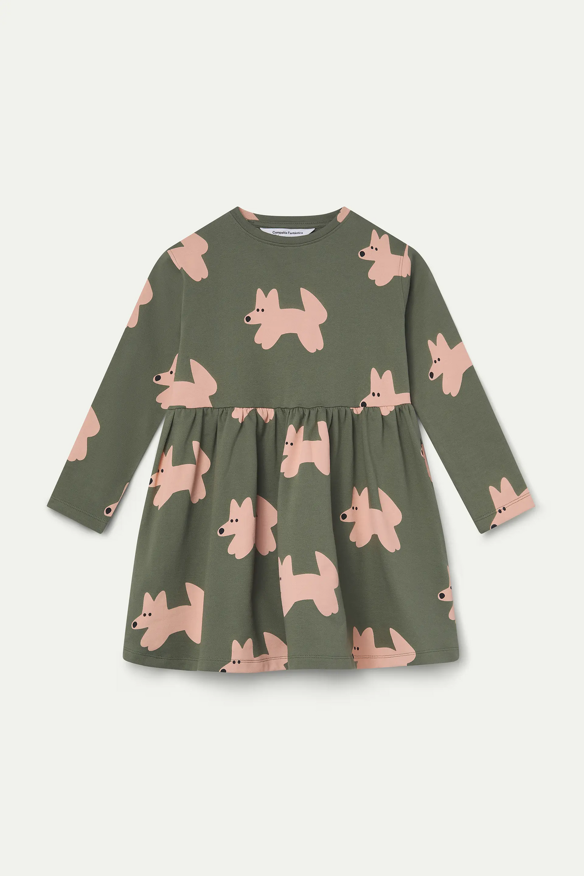 Vestido corto de niña 100% algodón con estampado Volpe